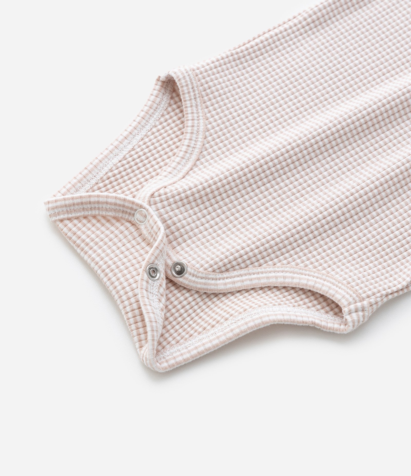 Body Infantil Canelado com Gola Americana – Tam RN a 18 Meses Bege Claro 6