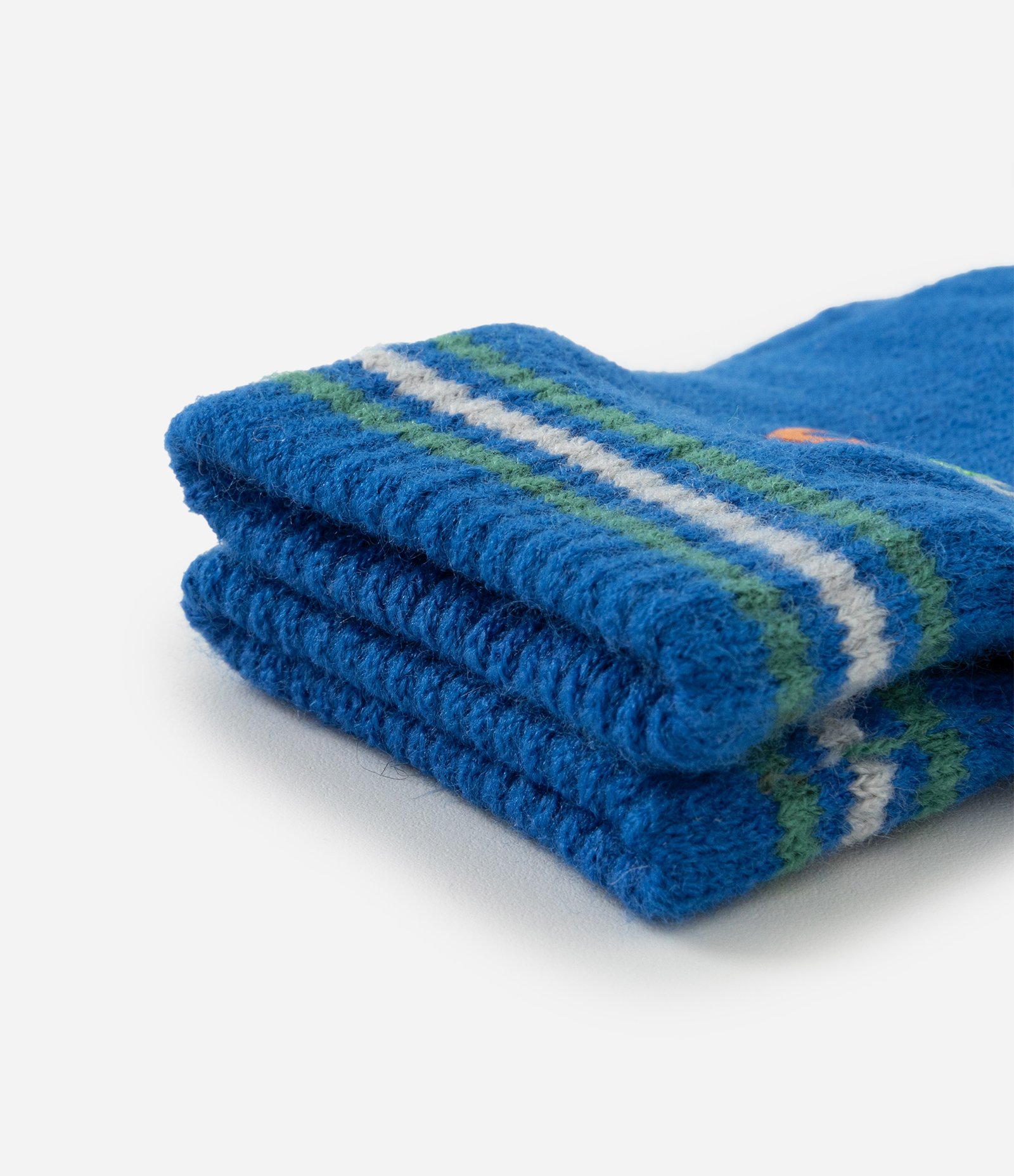 Luva Infantil em Efeito Tricô com Detalhe Dino – Tam 3 a 8 Azul 4