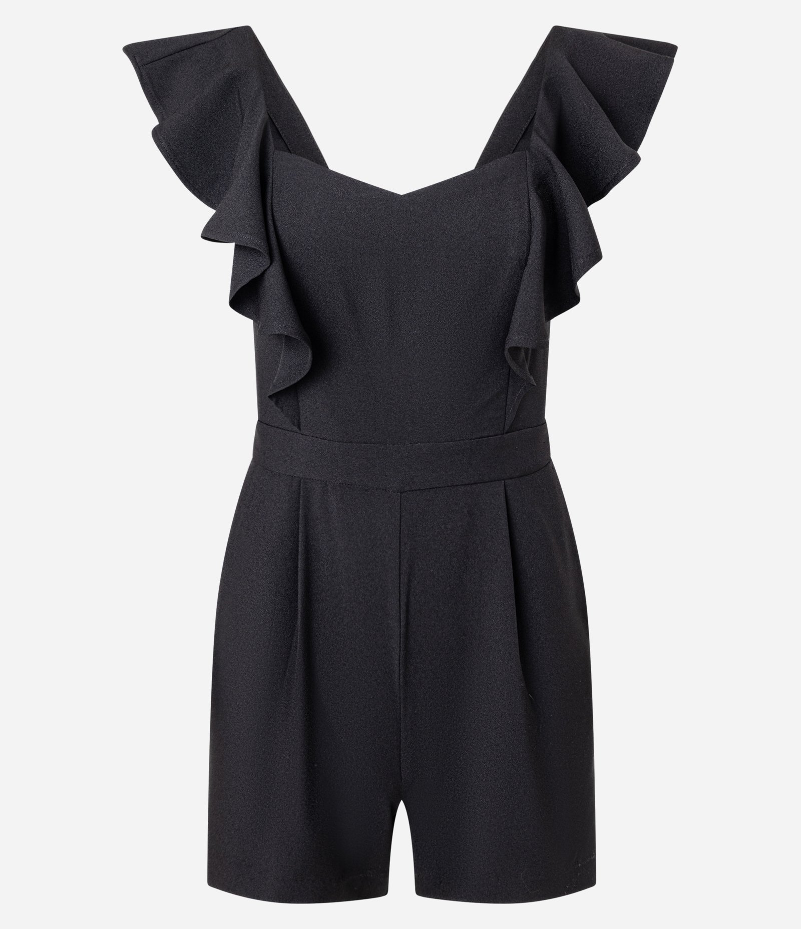 Macaquinho Alfaitado com Babados Preto 1