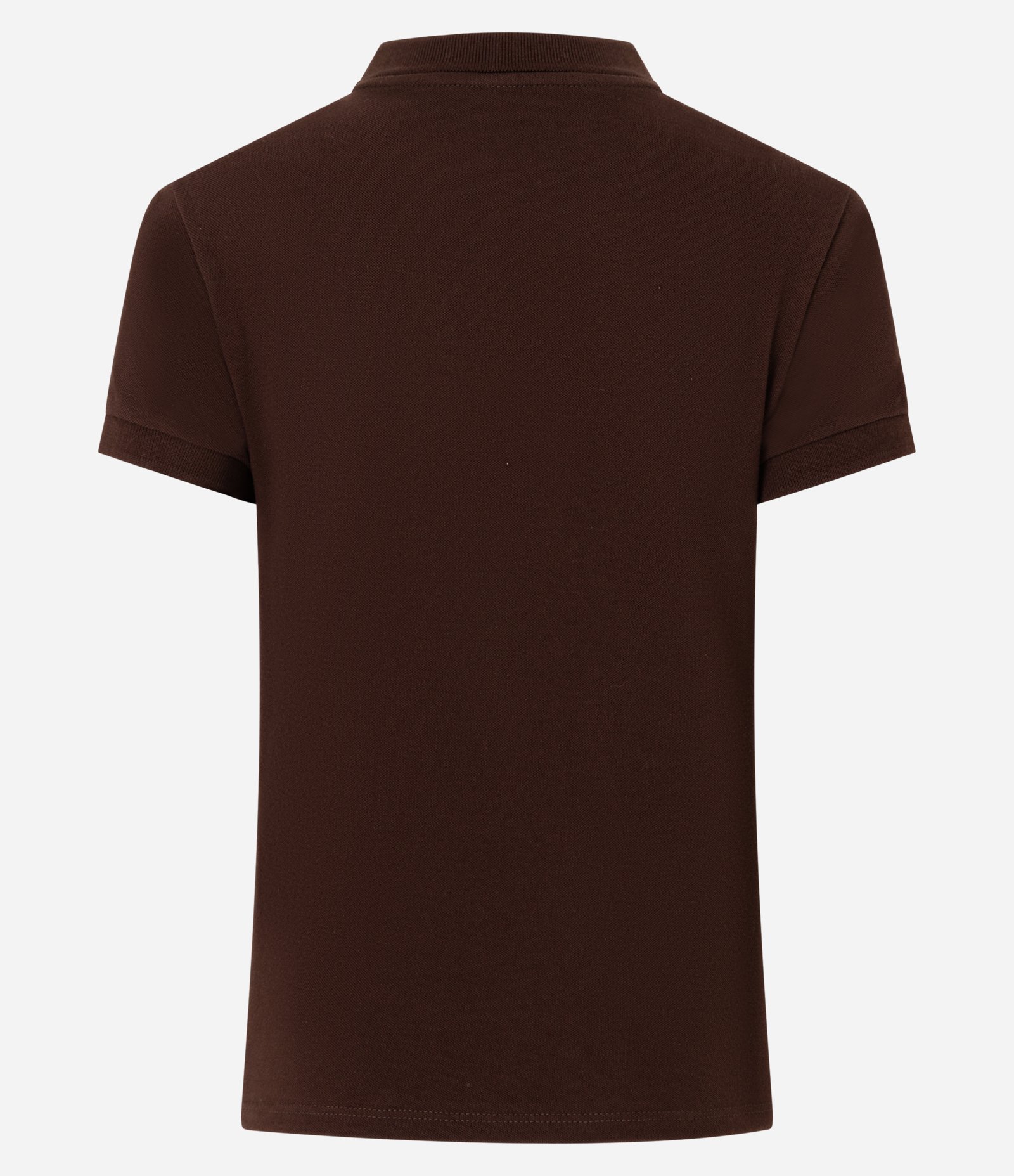 Blusa em Algodão com Gola Polo e Manga Curta Marrom 6
