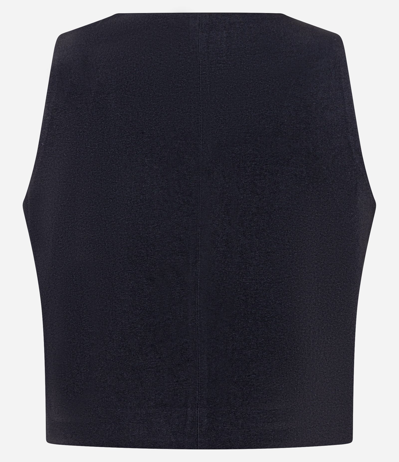 Colete Alfaiatado com Decote Quadrado e Bolsos Fake Preto 6