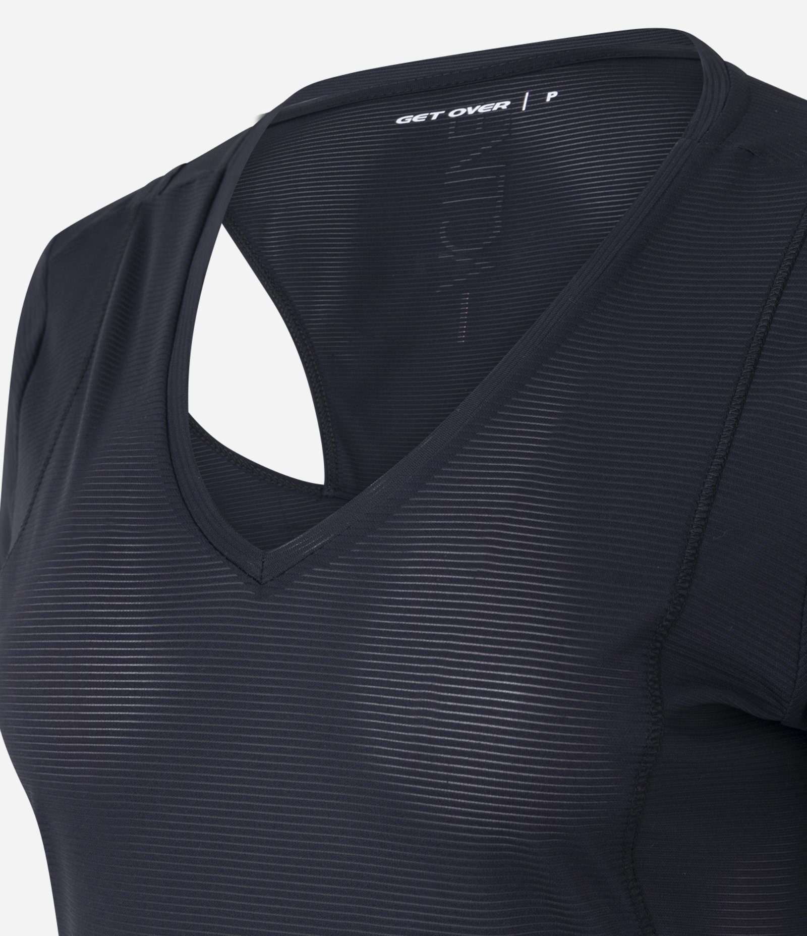 Camiseta Esportiva em Poliamida com Recorte Vazados nas Costas Preto 5