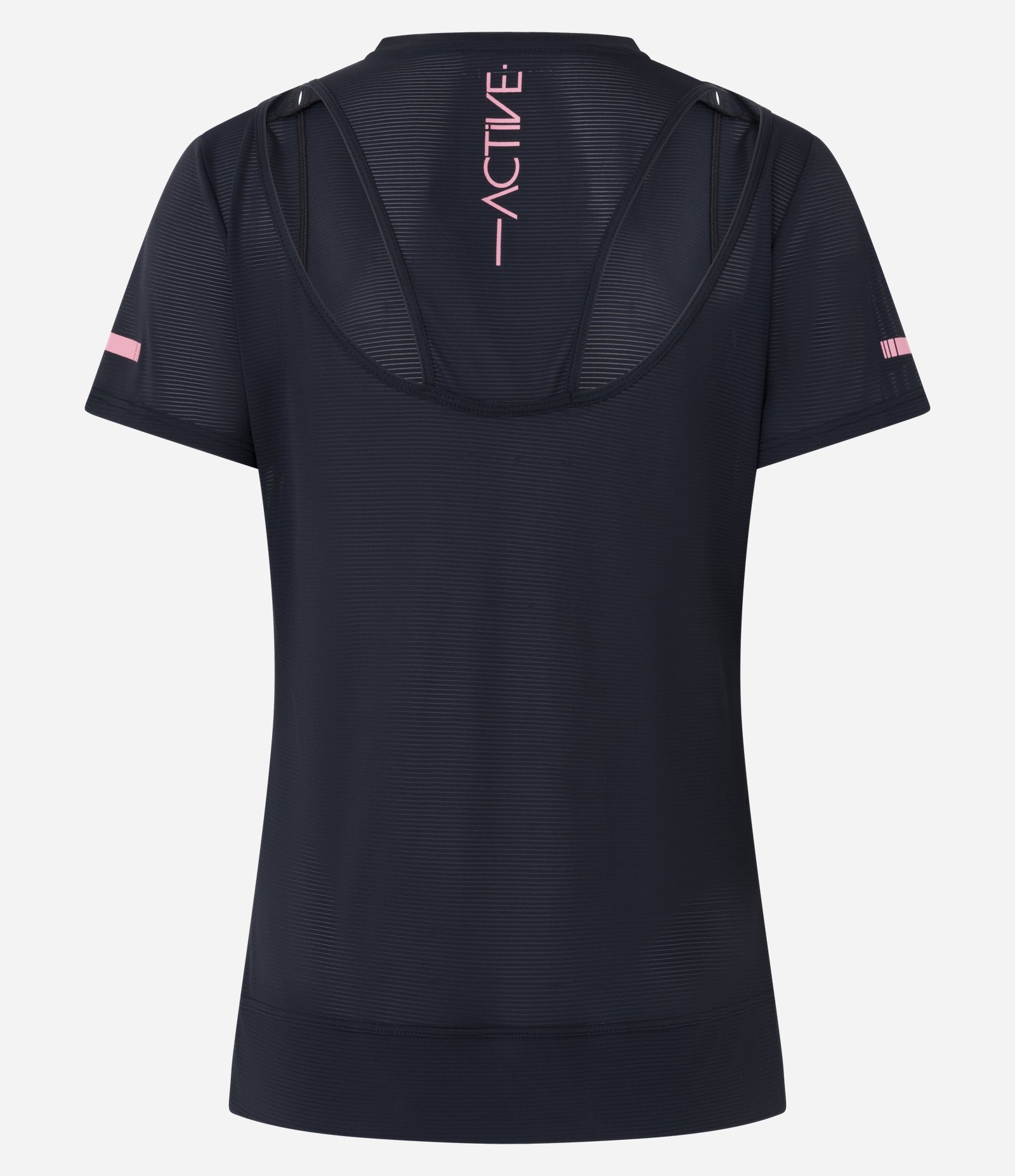 Camiseta Esportiva em Poliamida com Recorte Vazados nas Costas Preto 6