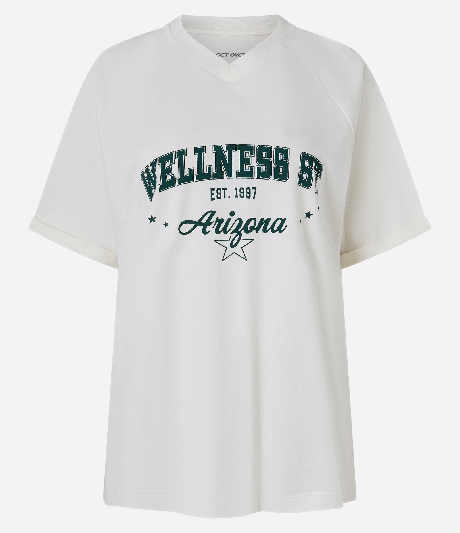 Camiseta Oversized Esportiva em Algodão com Estampa Wellness Branco 4