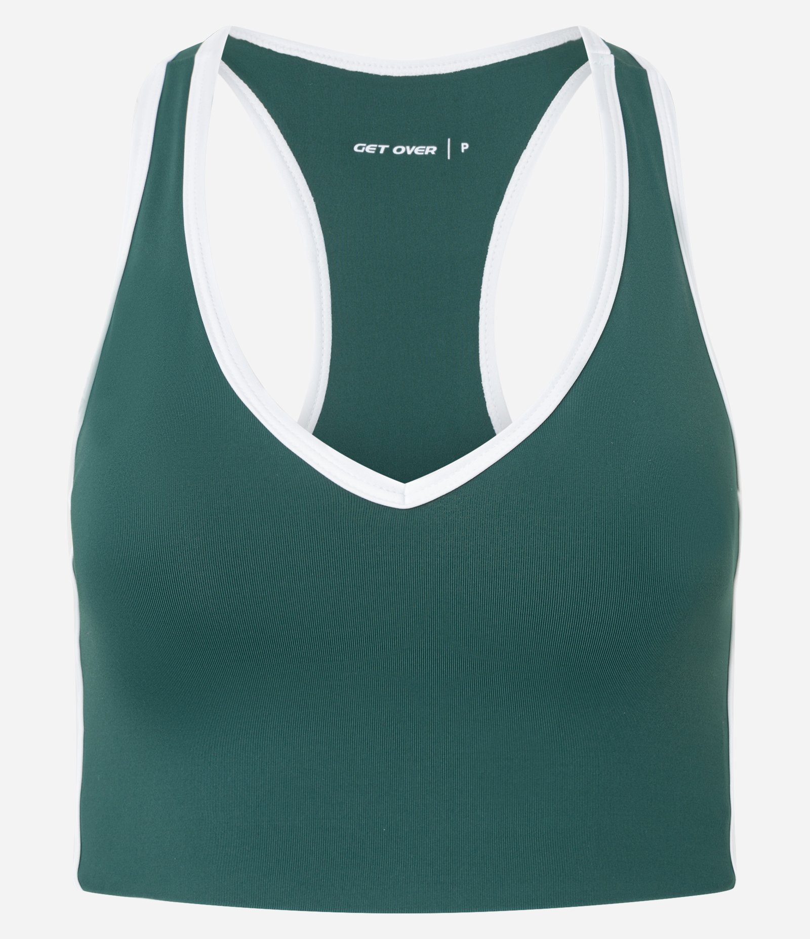 Top Nadador Esportivo em Microfibra com Viés Contrastante Verde 6