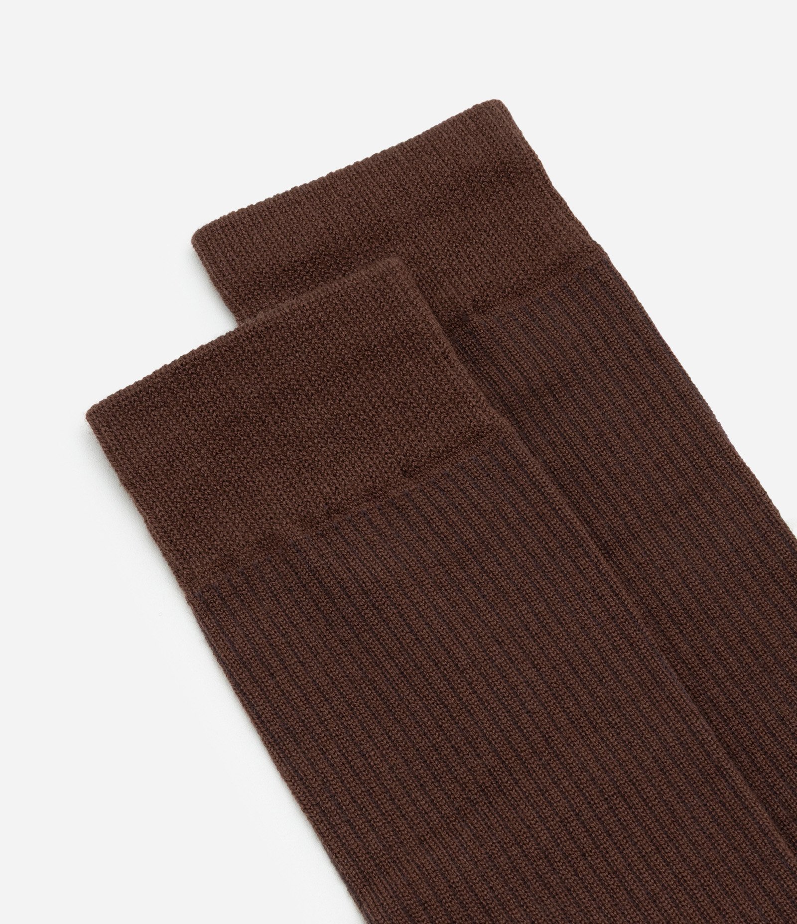 Meia Cano Médio em Viscose Texturizada Marrom 4