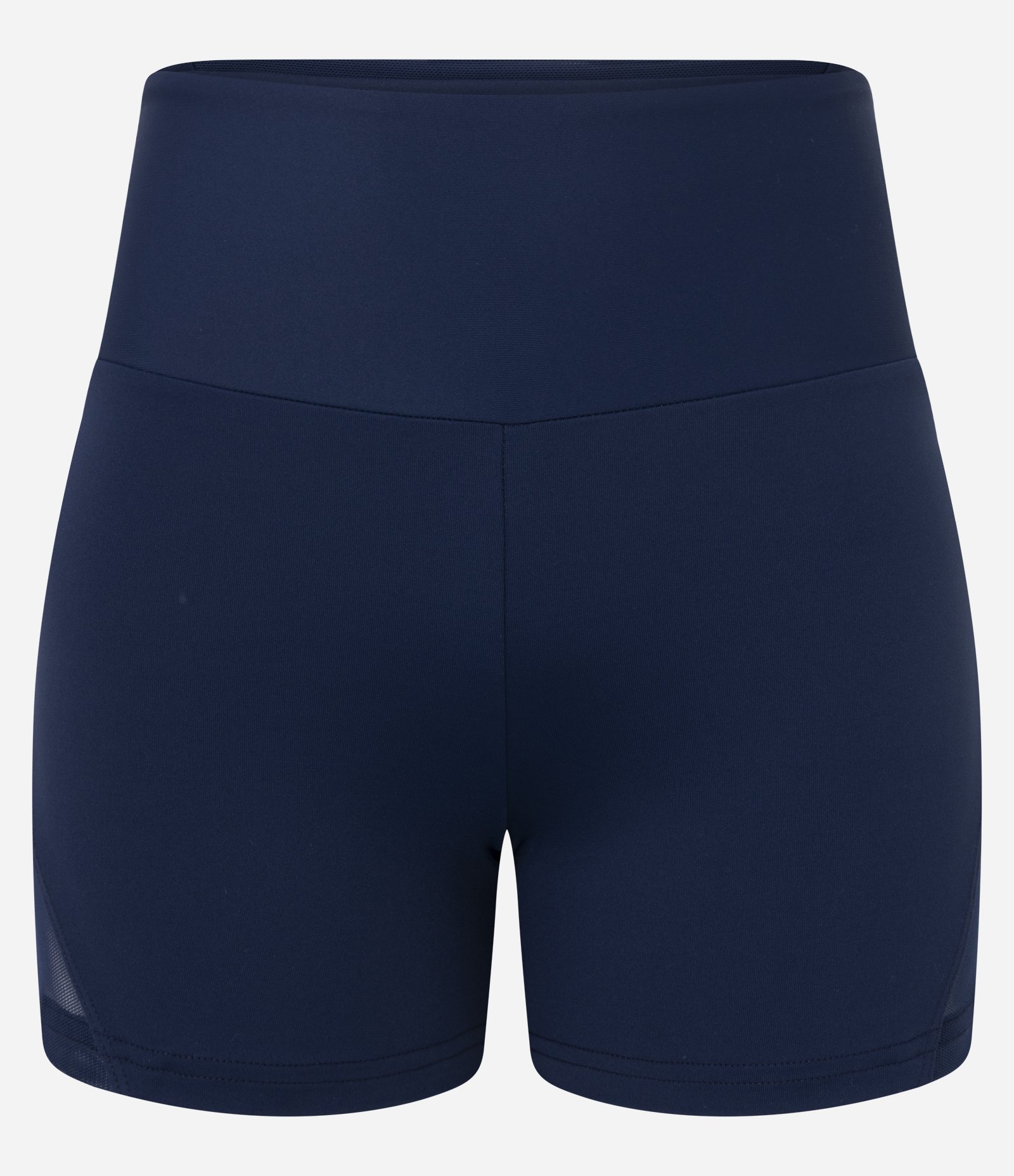 Bermuda Crossfiteira Esportiva em Microfibra com Recortes em Tule e Bolso no Cós Azul Marinho 5