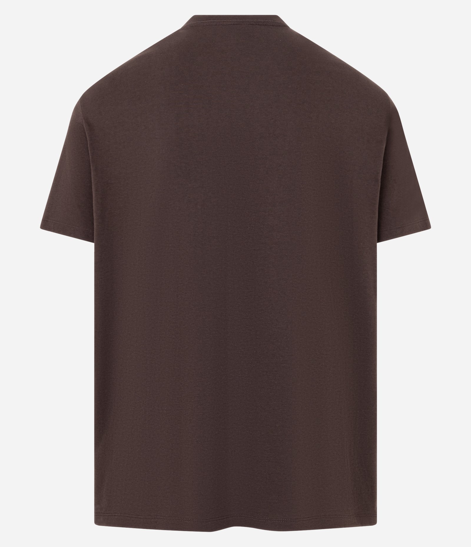 Camiseta Comfort em Algodão Peruano com Estampa Lettering Outside Division Marrom 2