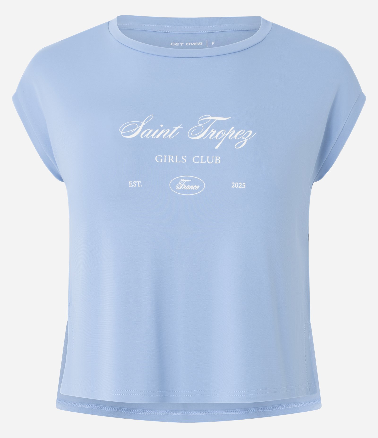 Blusa Esportiva em Microfibra Leve com Estampa Saint Tropez e Barra Dobrada Azul 3