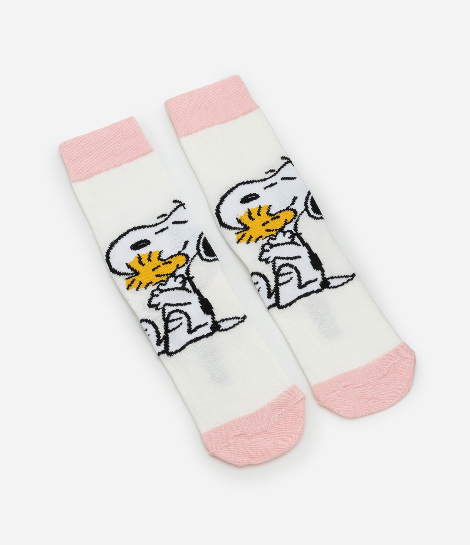 Meia Cano Alto em Algodão com Estampa Snoopy Branco 4