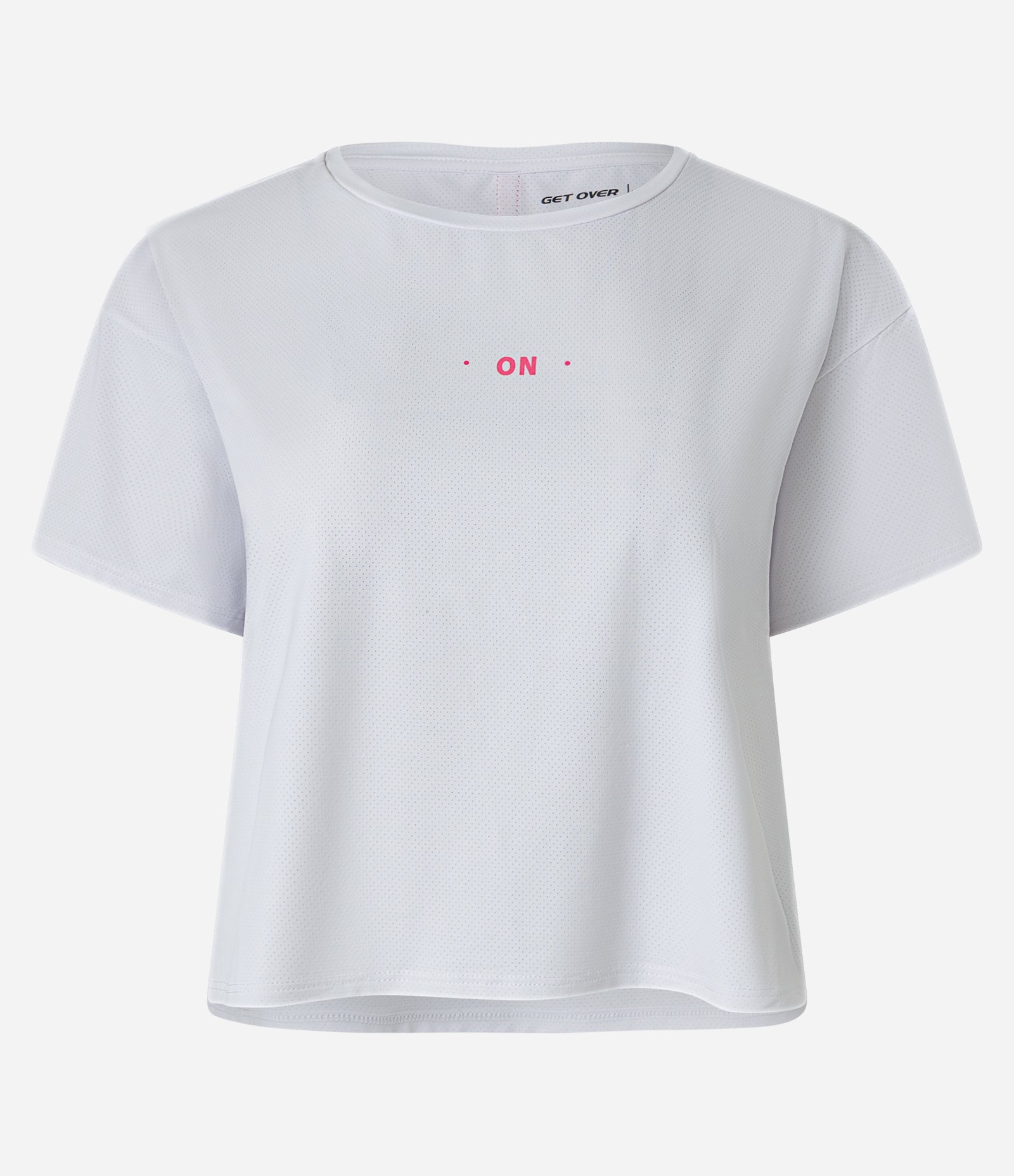 Camiseta Cropped Esportiva em Microfibra Texturizada com Detalhe nas Costas Branco 4