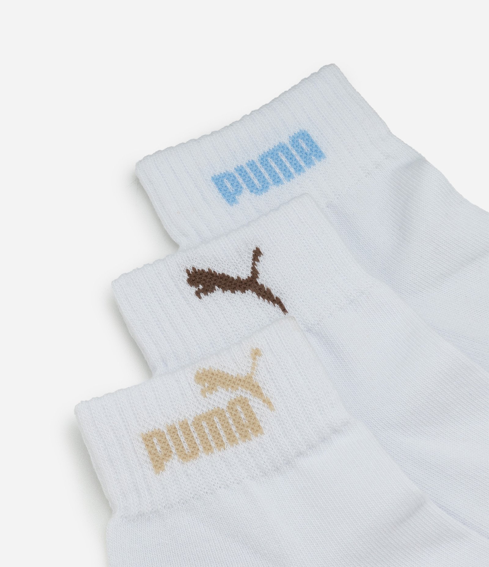 Kit 03 Meias Cano Baixo Esportiva em Algodão com Logo Puma Branco 4