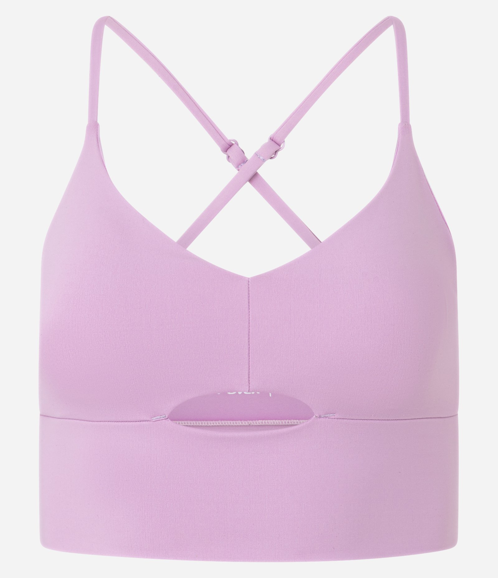 Top Esportivo em Microfibra Pesada com Cós Largo e Vazado Frontal Lilás 5