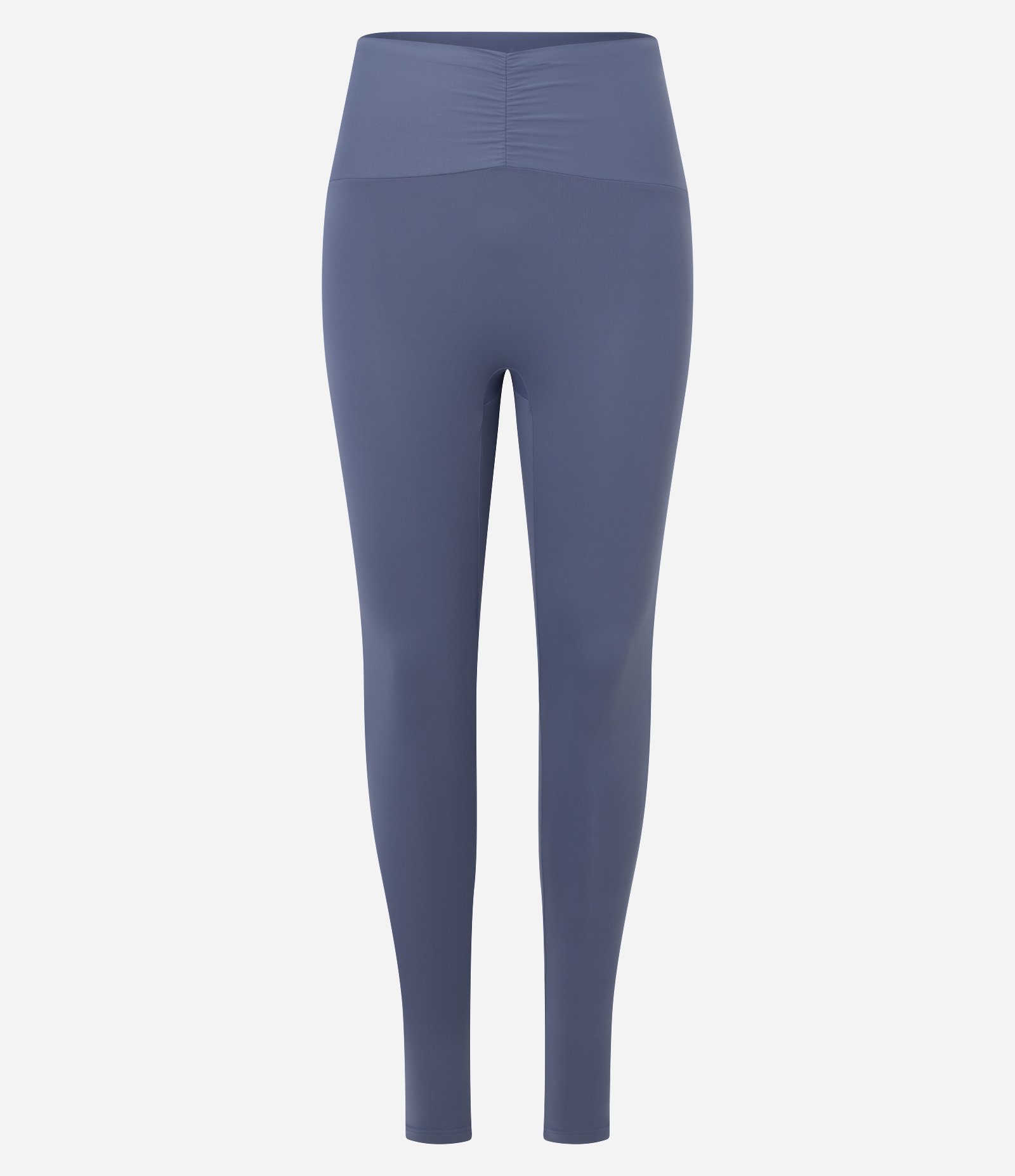 Calça Legging Esportiva sem Costura no Gancho e com Franzido Frontal Azul 5