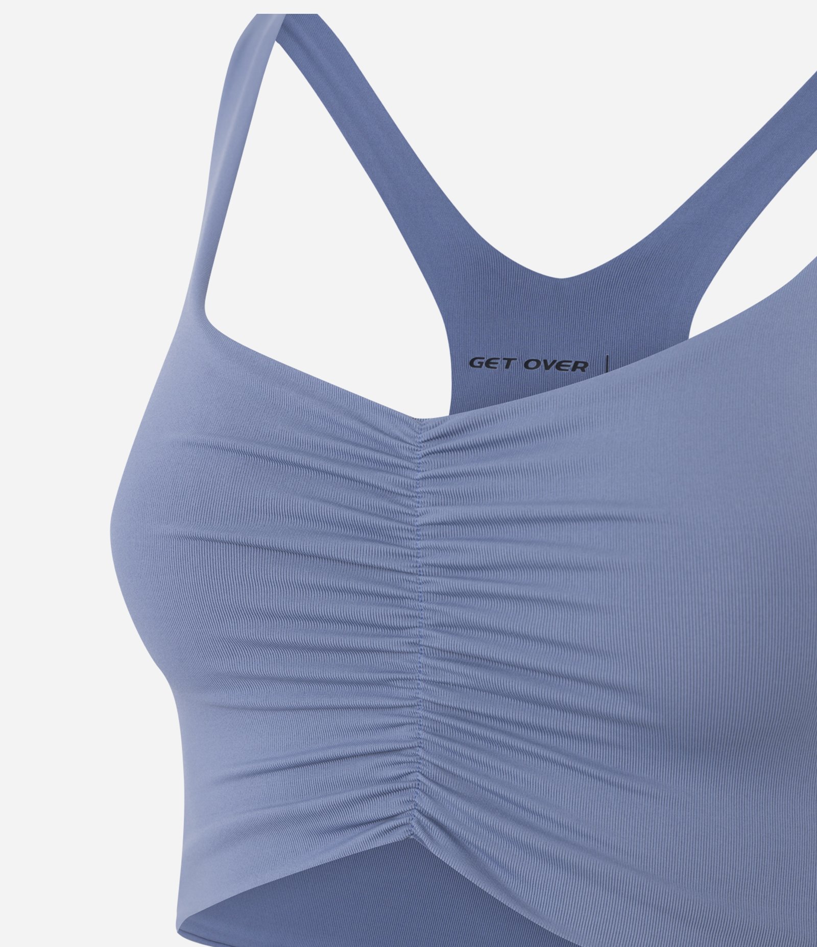 Top Nadador Esportivo com Franzido Frontal Azul 6