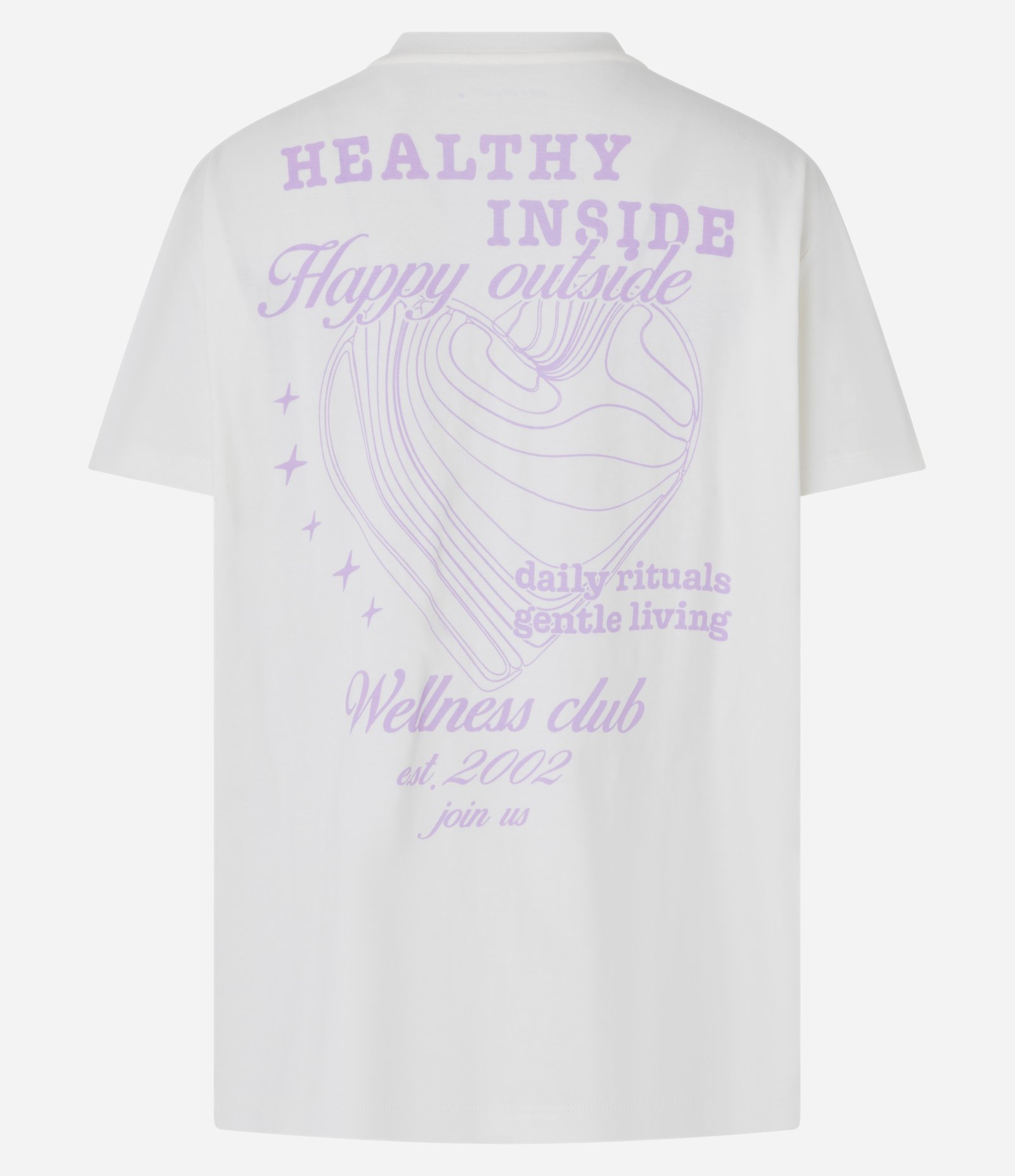 Camiseta Oversized Esportiva em Algodão com Estampa Coração Wellness Club Branco 6