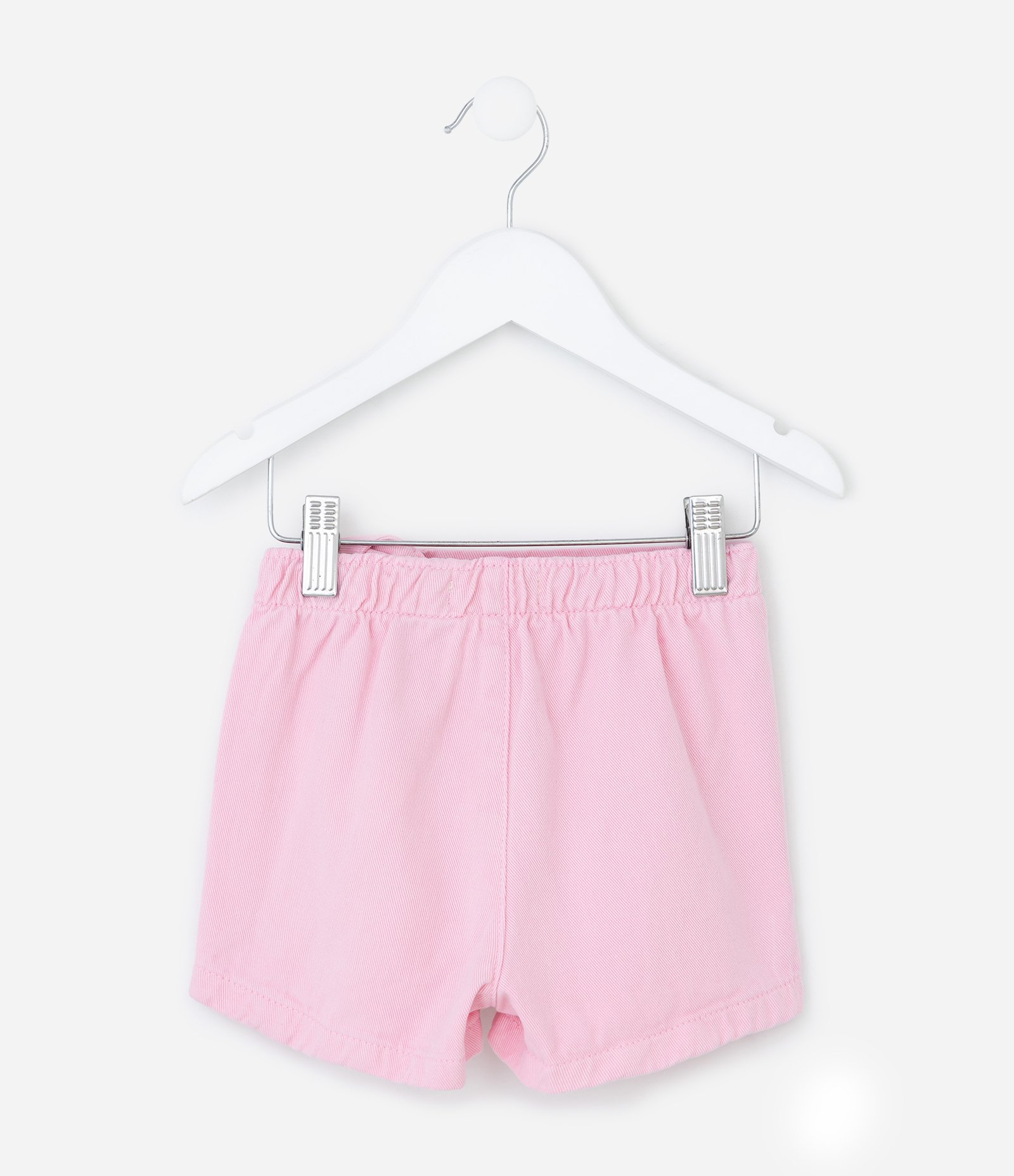 Short Saia Infantil em Sarja com Laço - Tam 1 a 6 anos Rosa 2