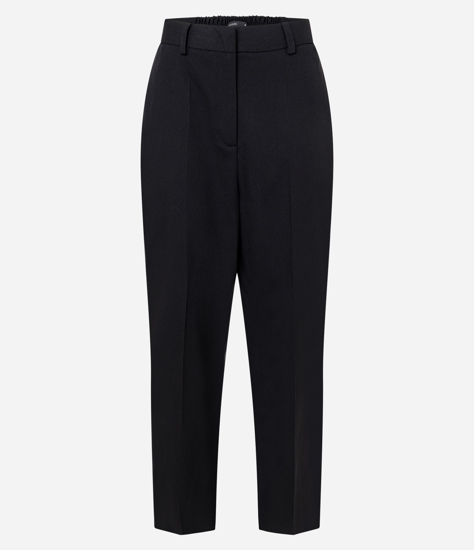 Calça Reta Alfaiatada com Textura e Bolsos Preto 4