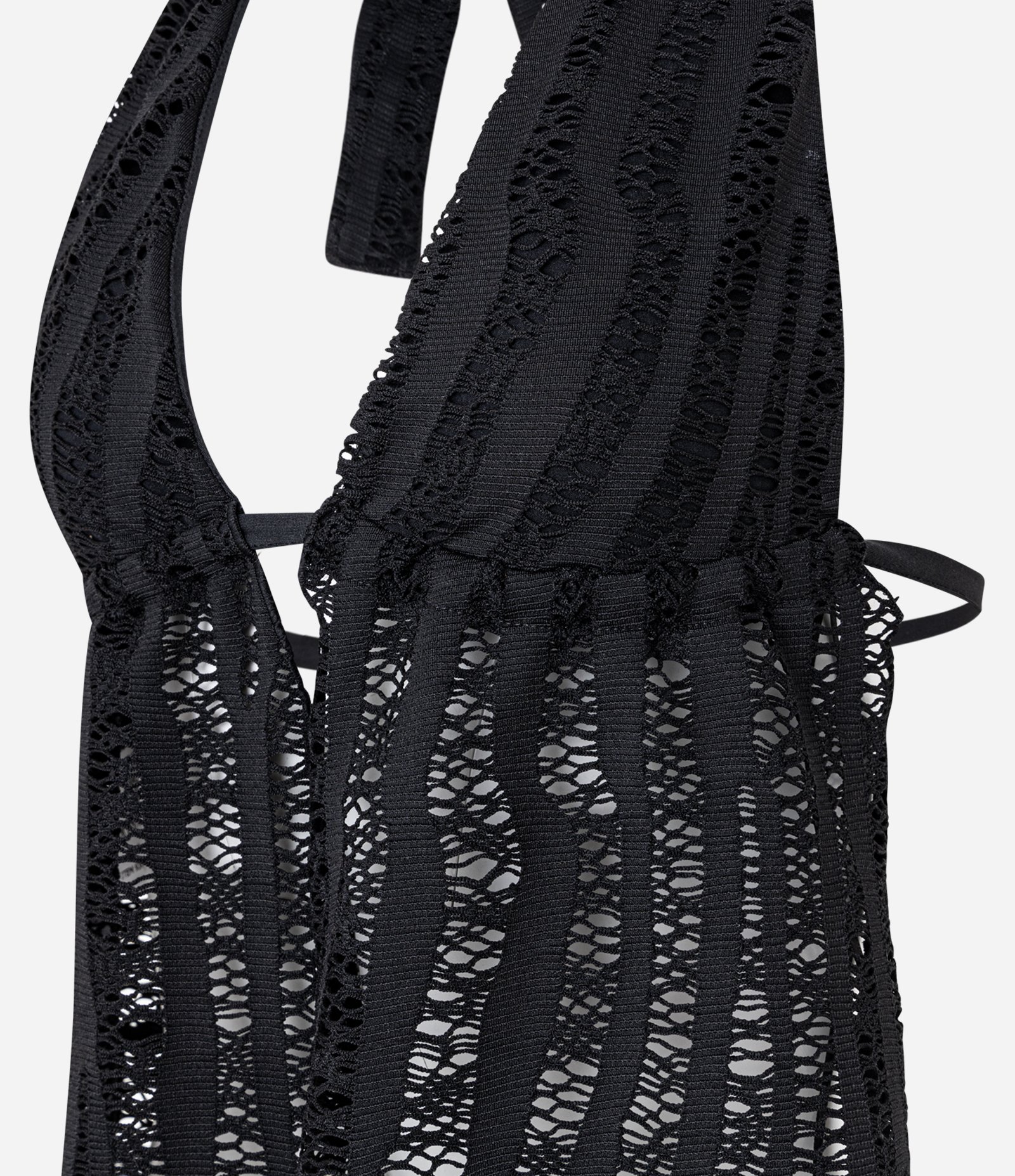 Blusa com Frente Única em Renda Preto 7