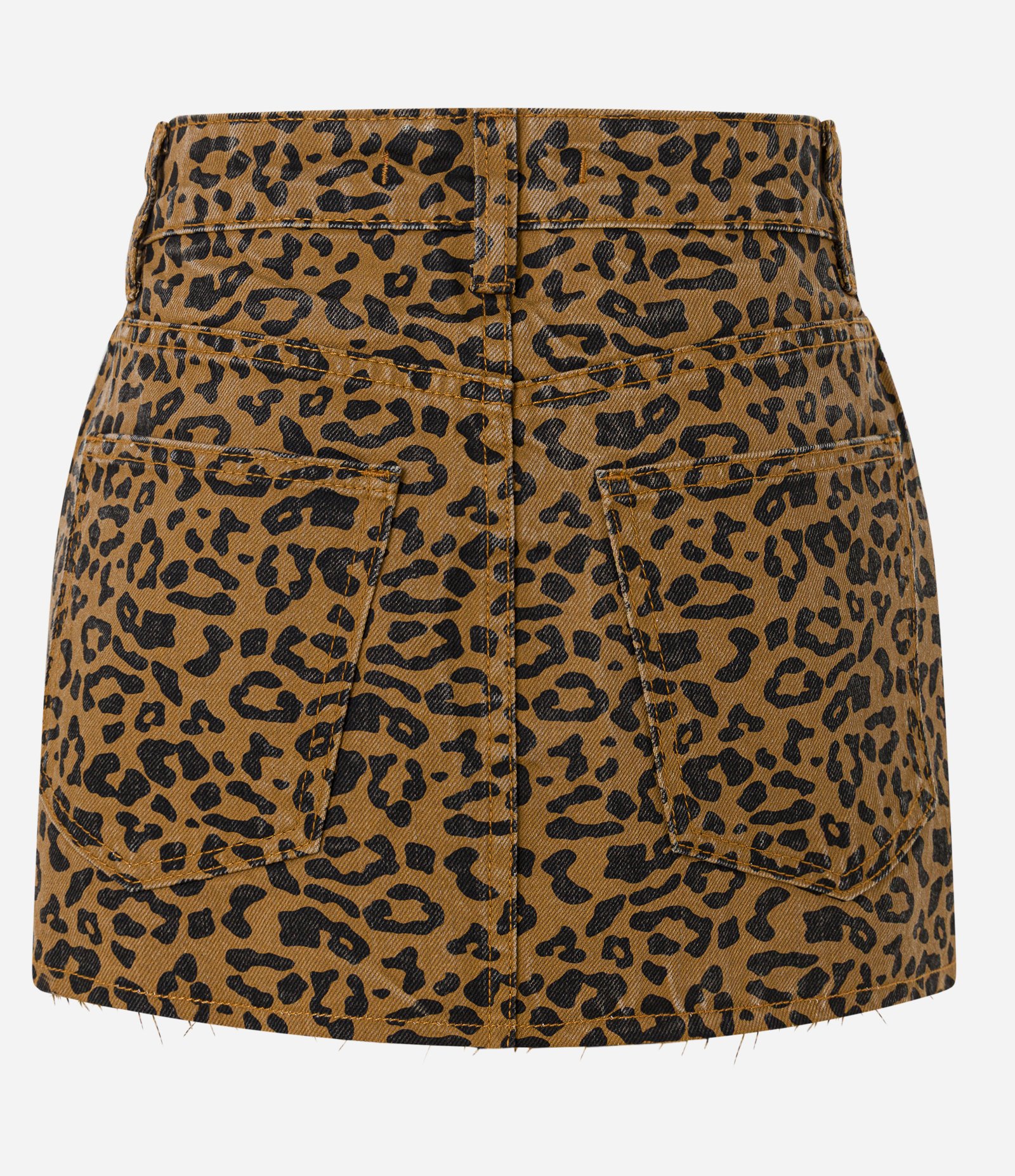 Short Saia em Sarja com Estampa de Onça Marrom 6
