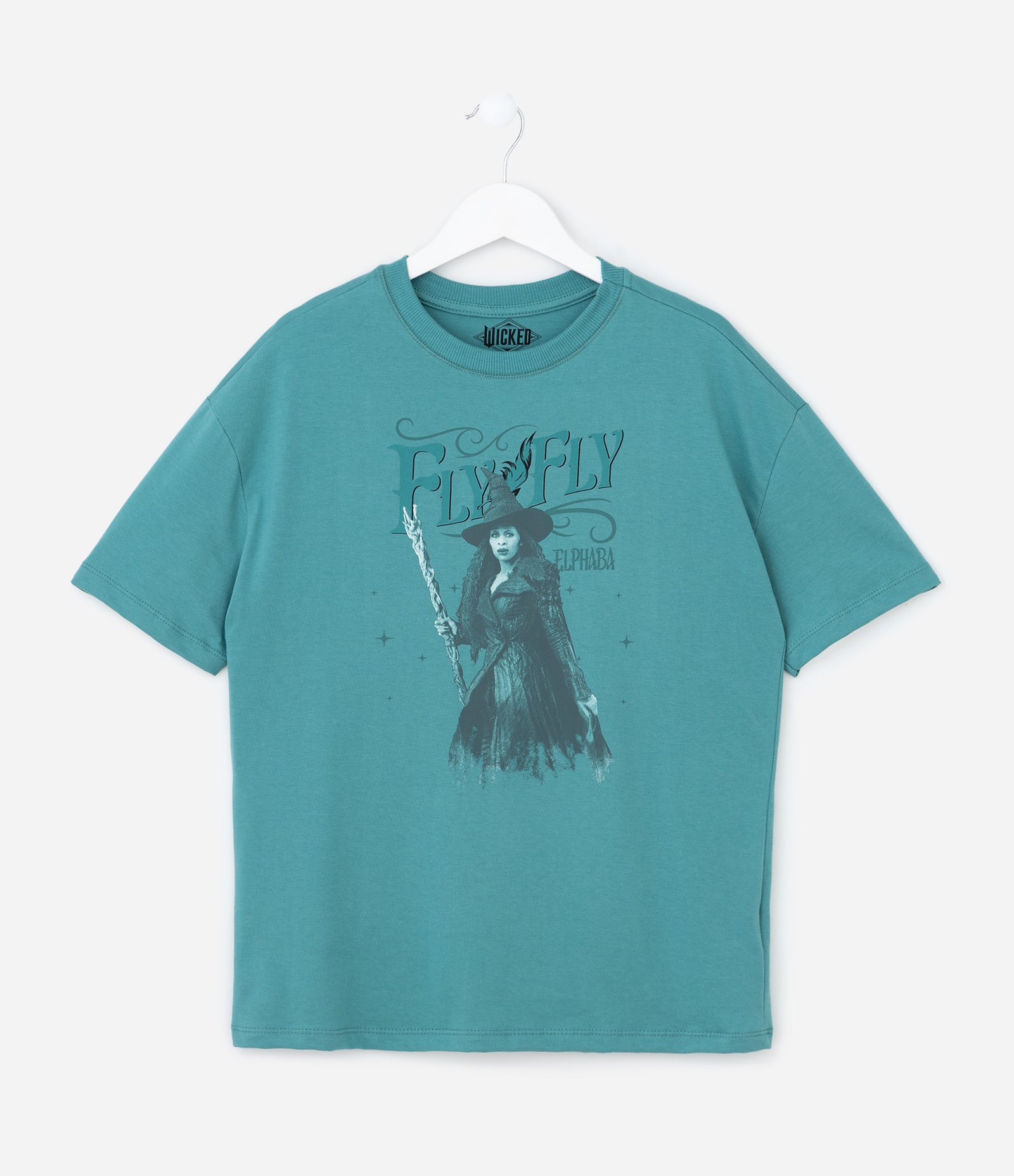 Camiseta Infantil com Estampa de Wicked Elphaba - Tam 5 a 14 Anos Verde 1