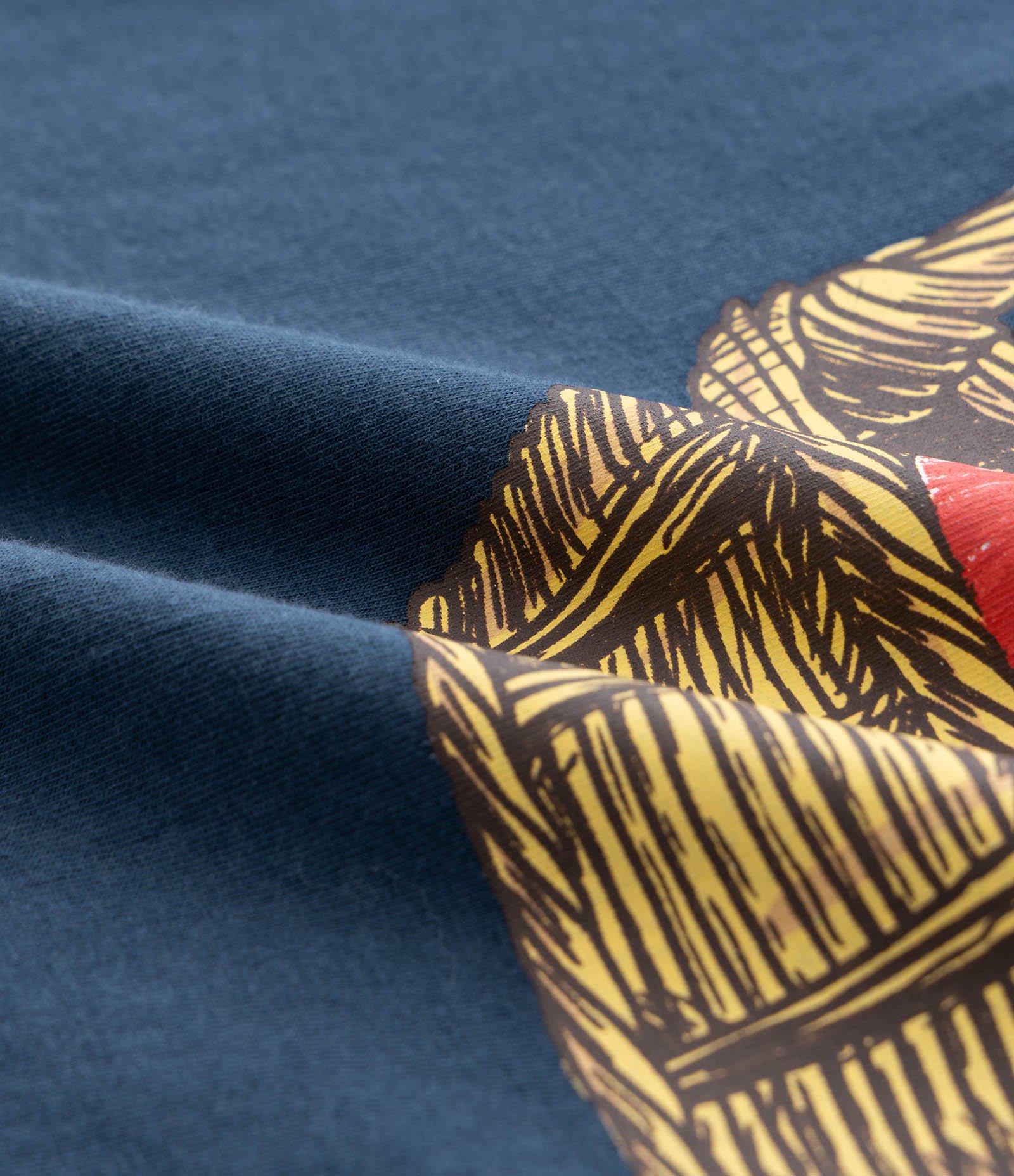 Camiseta em Algodão com Estampa Tomates “Pomodoro” Curve & Plus Size Azul 3