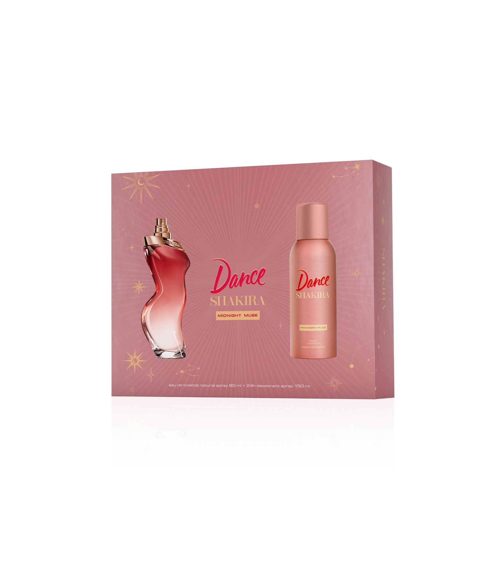 Kit Shakira Dance Midnight Muse EDT 80 ml + 24h Desodorante Spray 150 ml KIT 2
