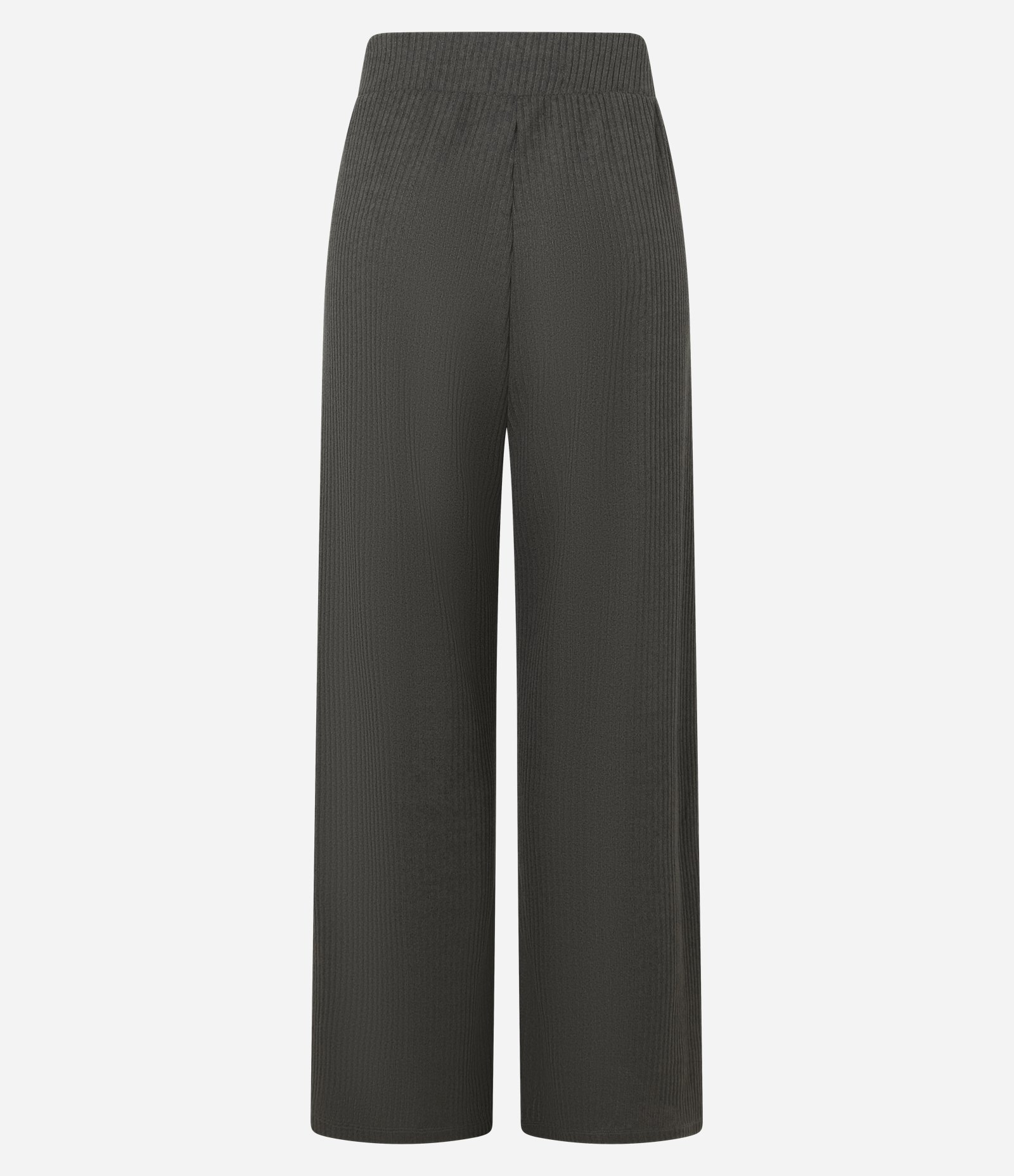 Calça Wide Leg em Ribana Texturizada Verde 3