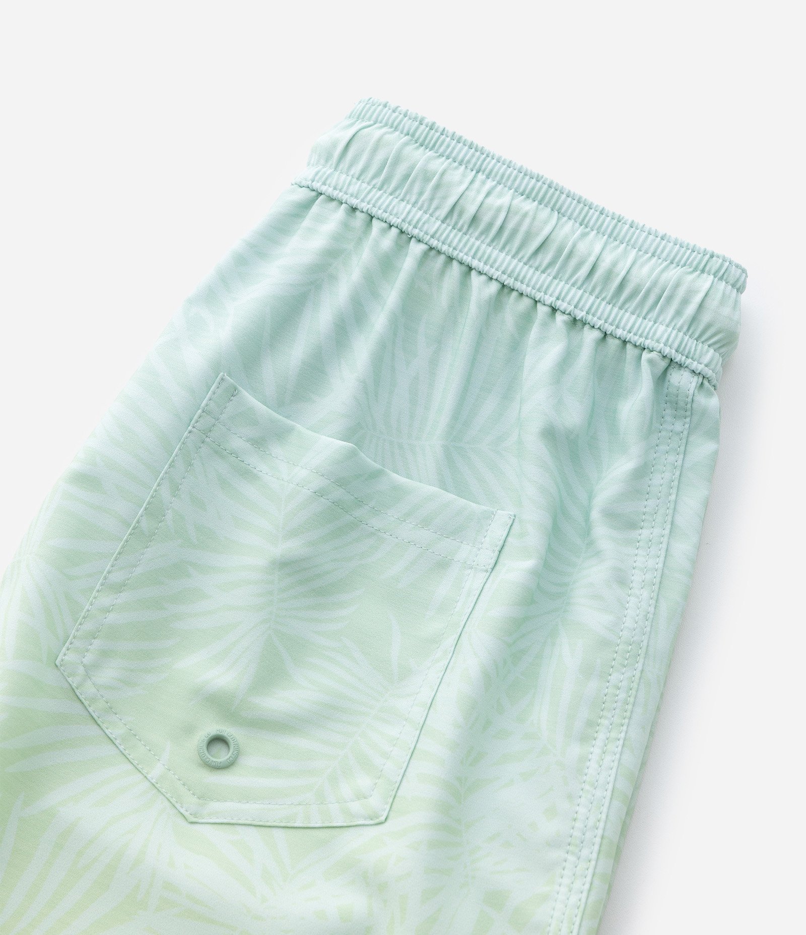 Bermuda Infantil de Banho Degradê com Folhagens - Tam 5 a 14 Anos Verde 4