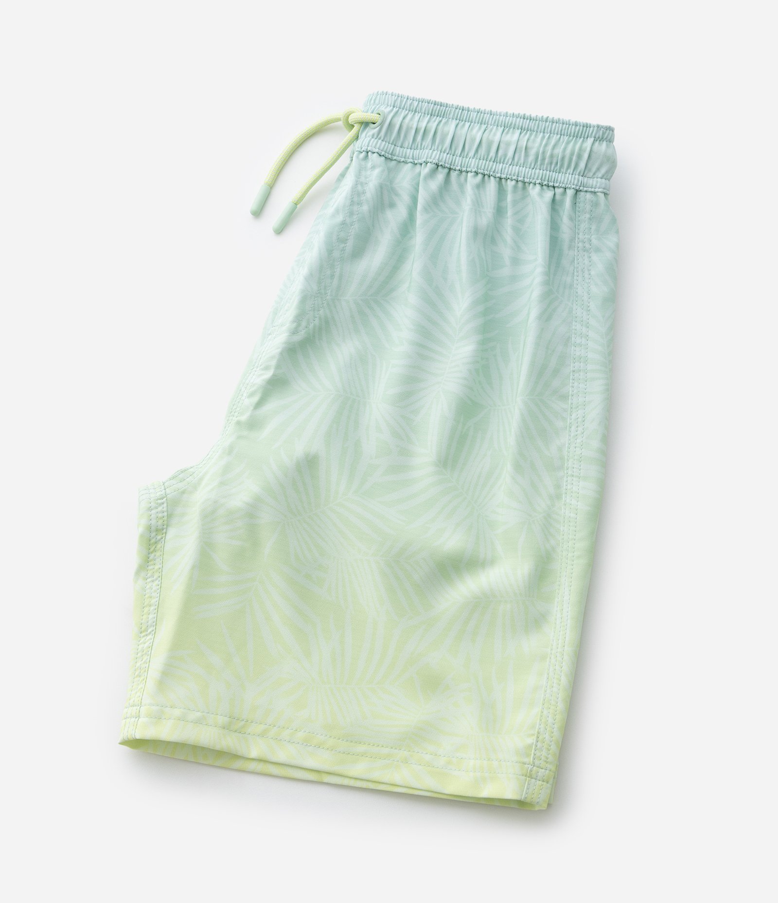 Bermuda Infantil de Banho Degradê com Folhagens - Tam 5 a 14 Anos Verde 6