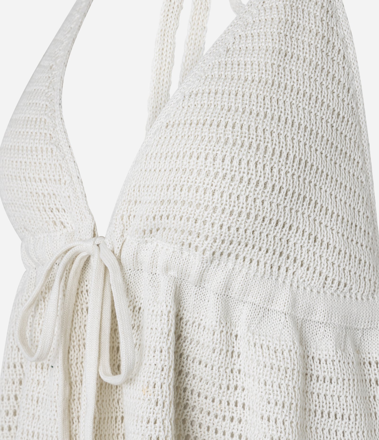 Blusa Frente Única em Tricô com Amarração Branco 2