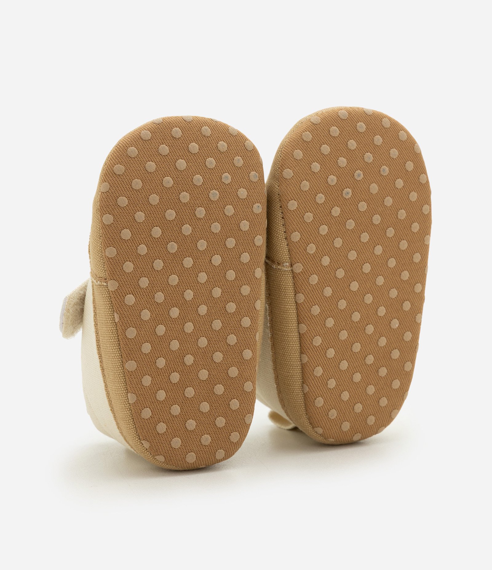 Tênis Infantil em Sarja com Velcro e Elástico – Tam 15 a 19 Bege 4
