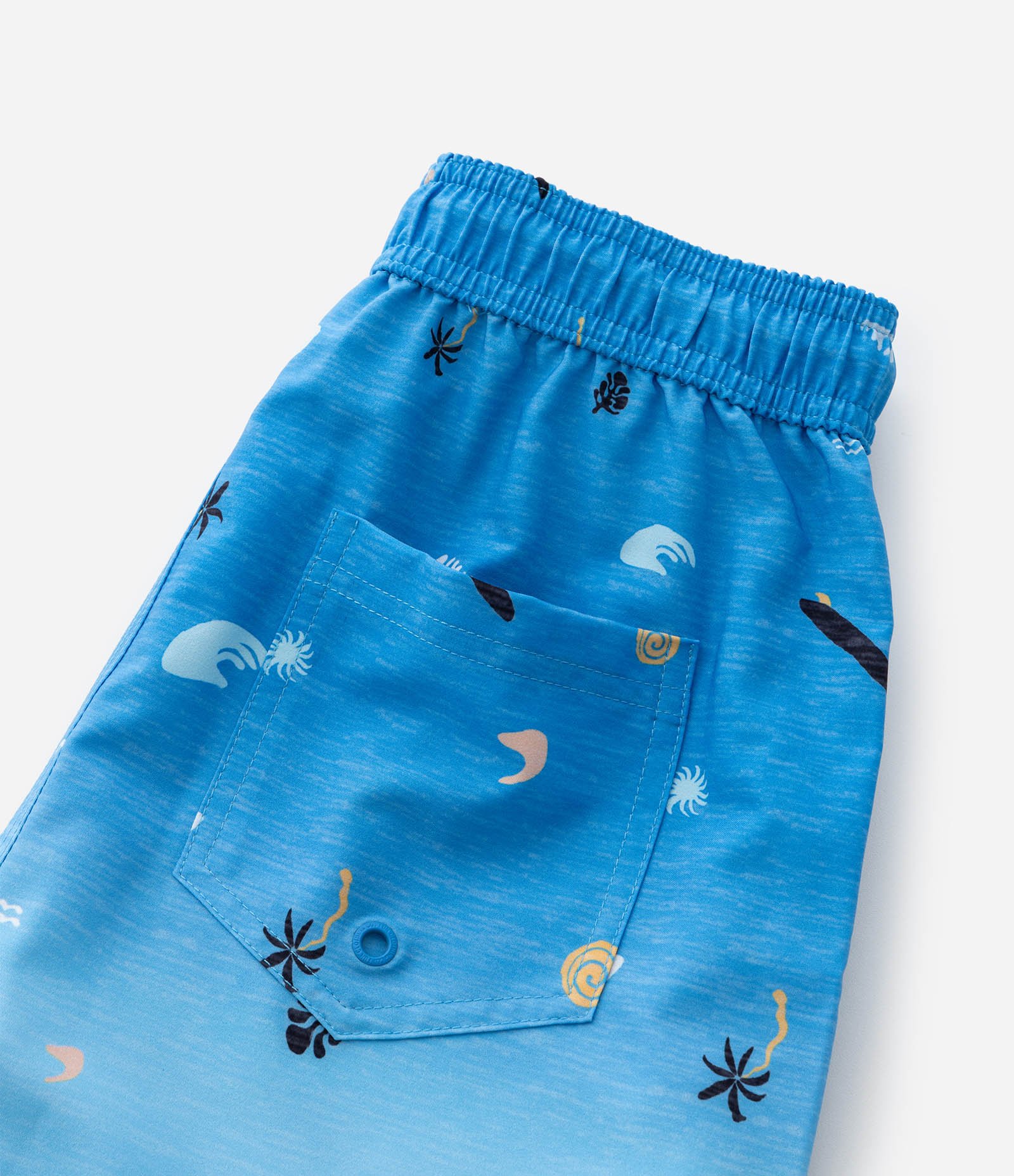 Bermuda Infantil de Banho com Estampa de Mini Ícones e Degradê - Tam 5 a 14 Anos Azul 4