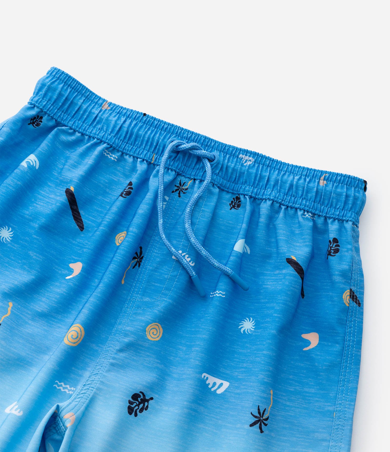 Bermuda Infantil de Banho com Estampa de Mini Ícones e Degradê - Tam 5 a 14 Anos Azul 6