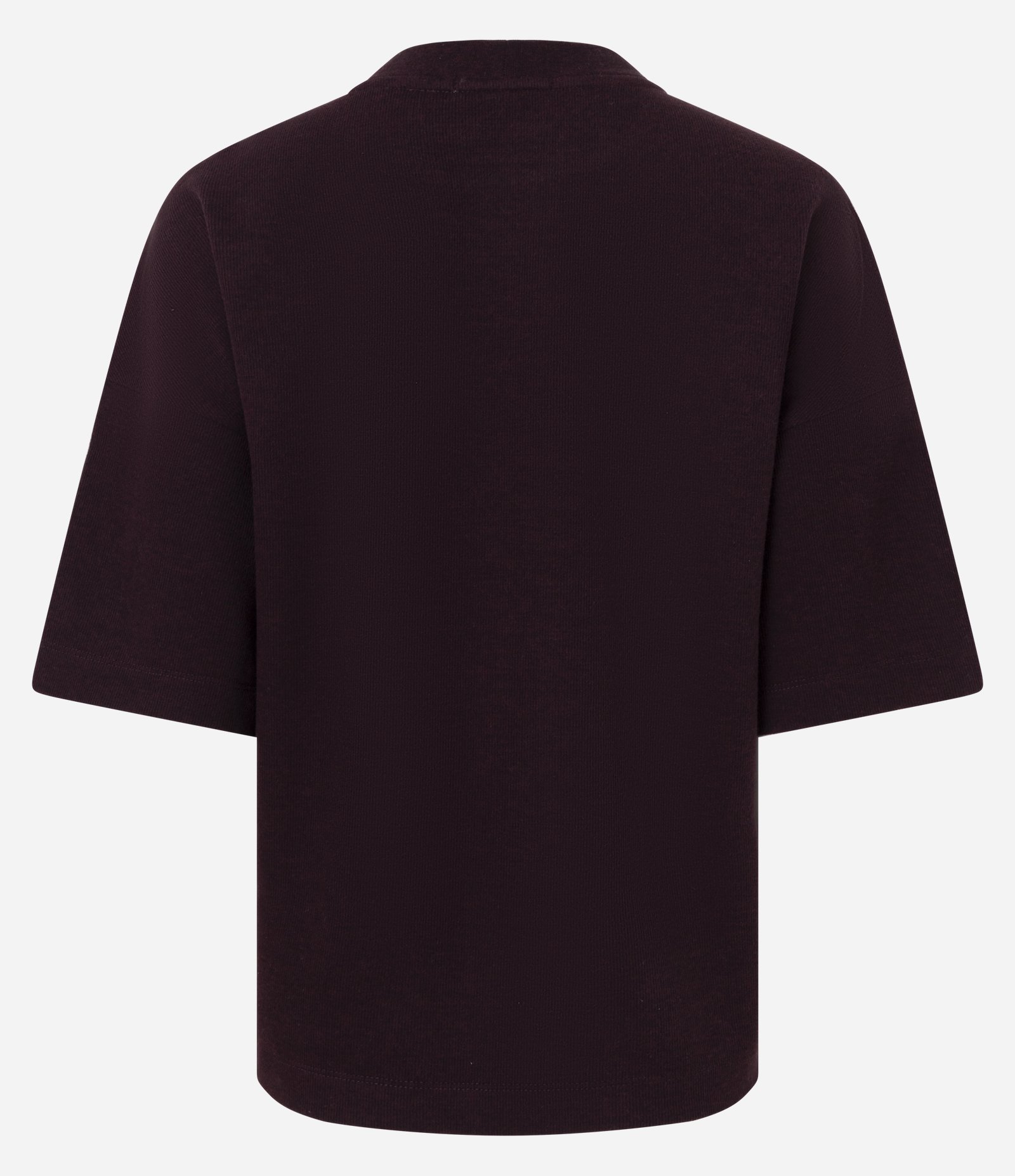 Blusa Moletom Oversized com Manga Curta Vinho 7