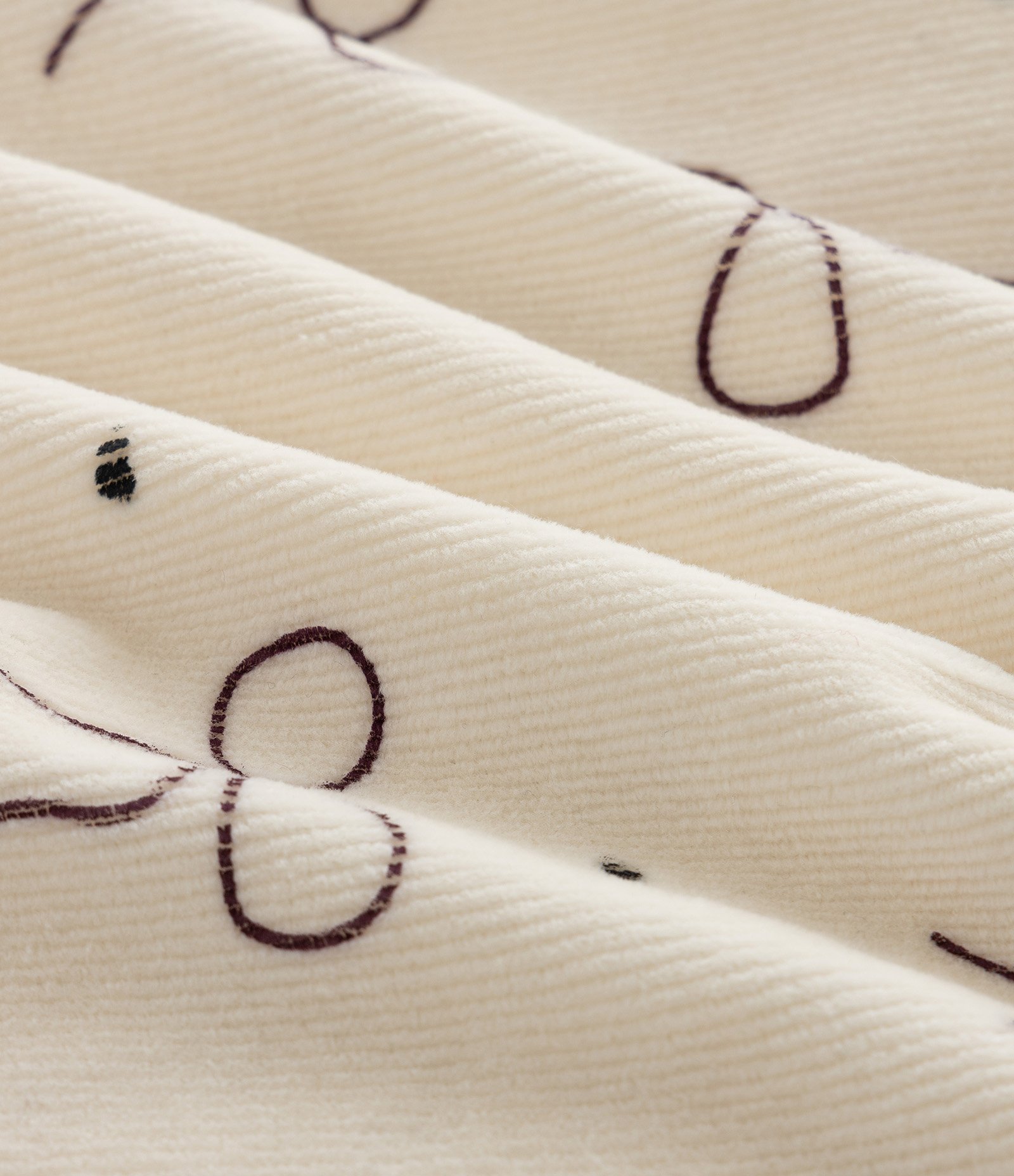 Vestido Infantil com Estampa de Laços e Meia Calça – Tam 1 a 5/6 Anos Bege/Bordô 8