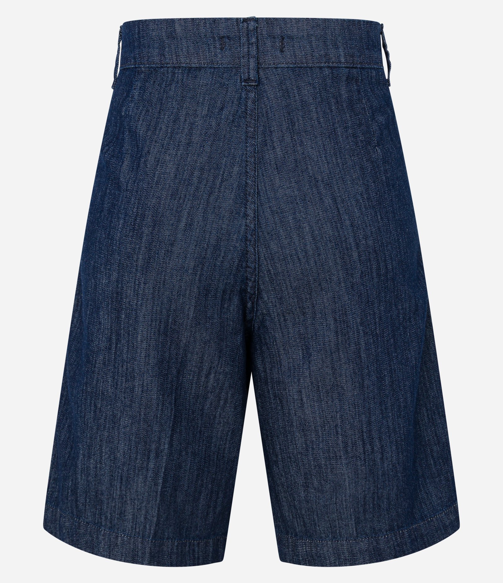 Bermuda Cintura Alta em Jeans com Cós Alfaiatado Escuro 6