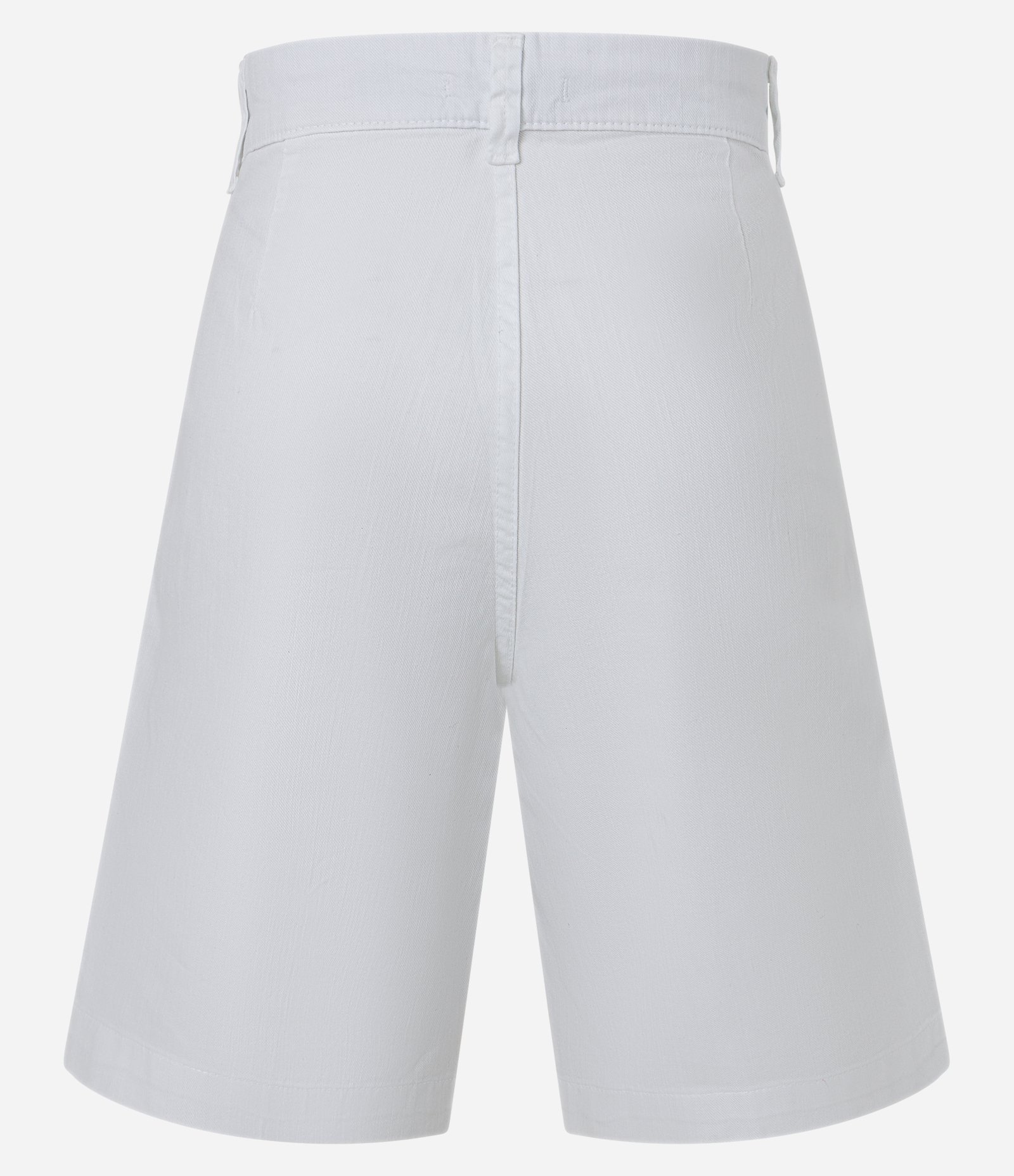 Bermuda Cintura Alta em Sarja com Cós Alfaiatado Branco 6