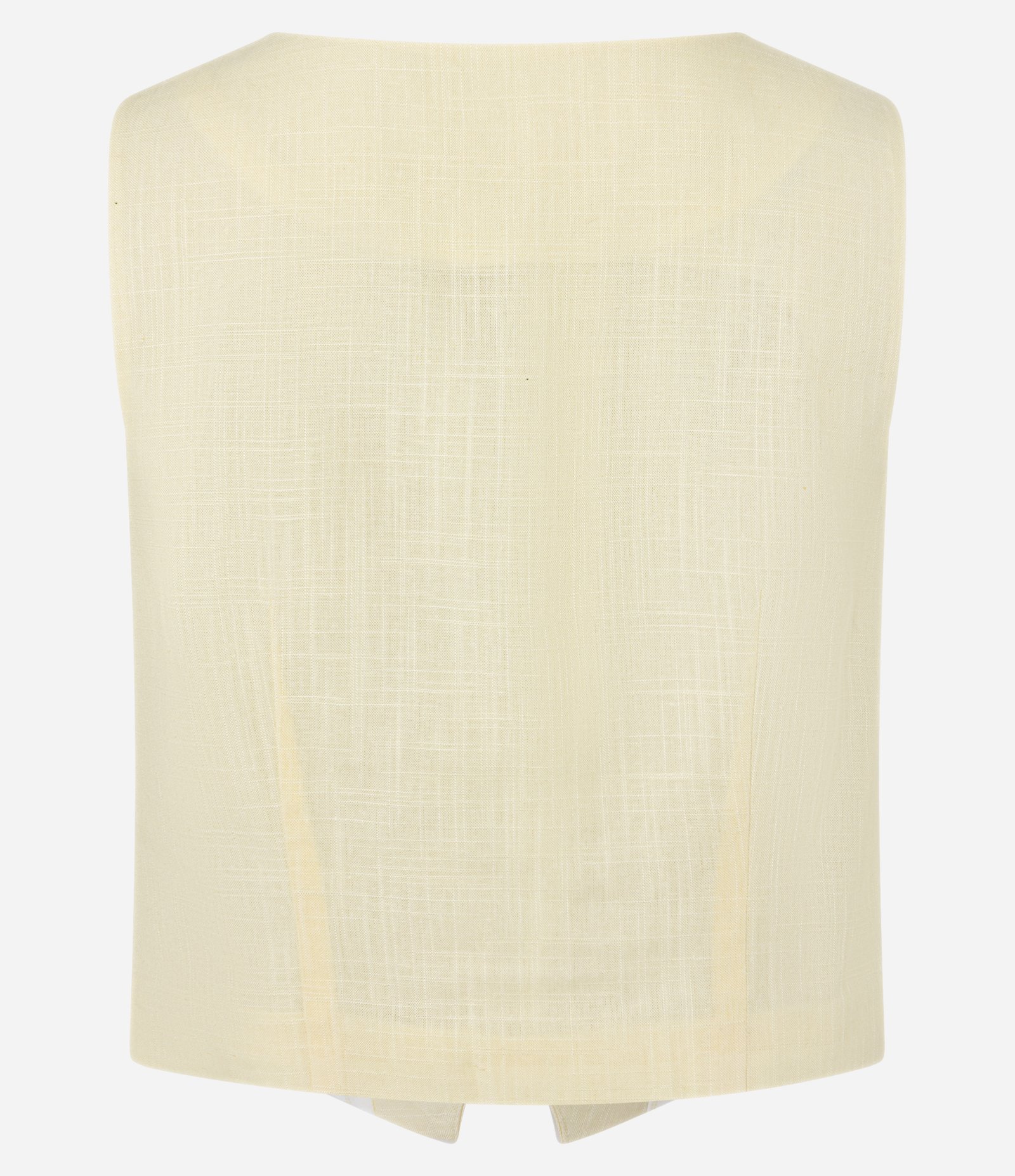 Colete em Viscolinho com Fechamento por Botões Contrastantes Amarelo claro 9