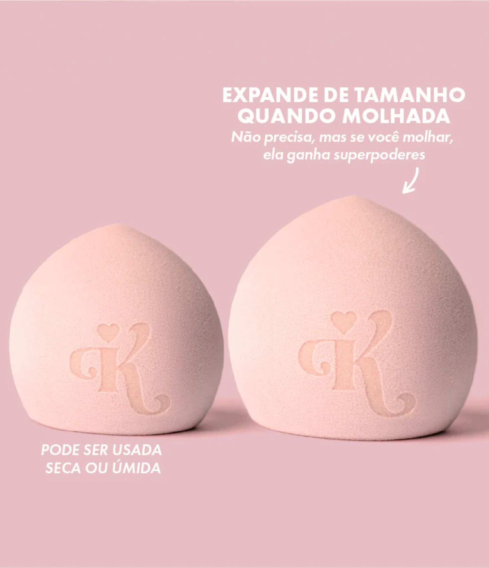 Esponja de Maquiagem Karen Blender By Karen Bachini Rosa 3