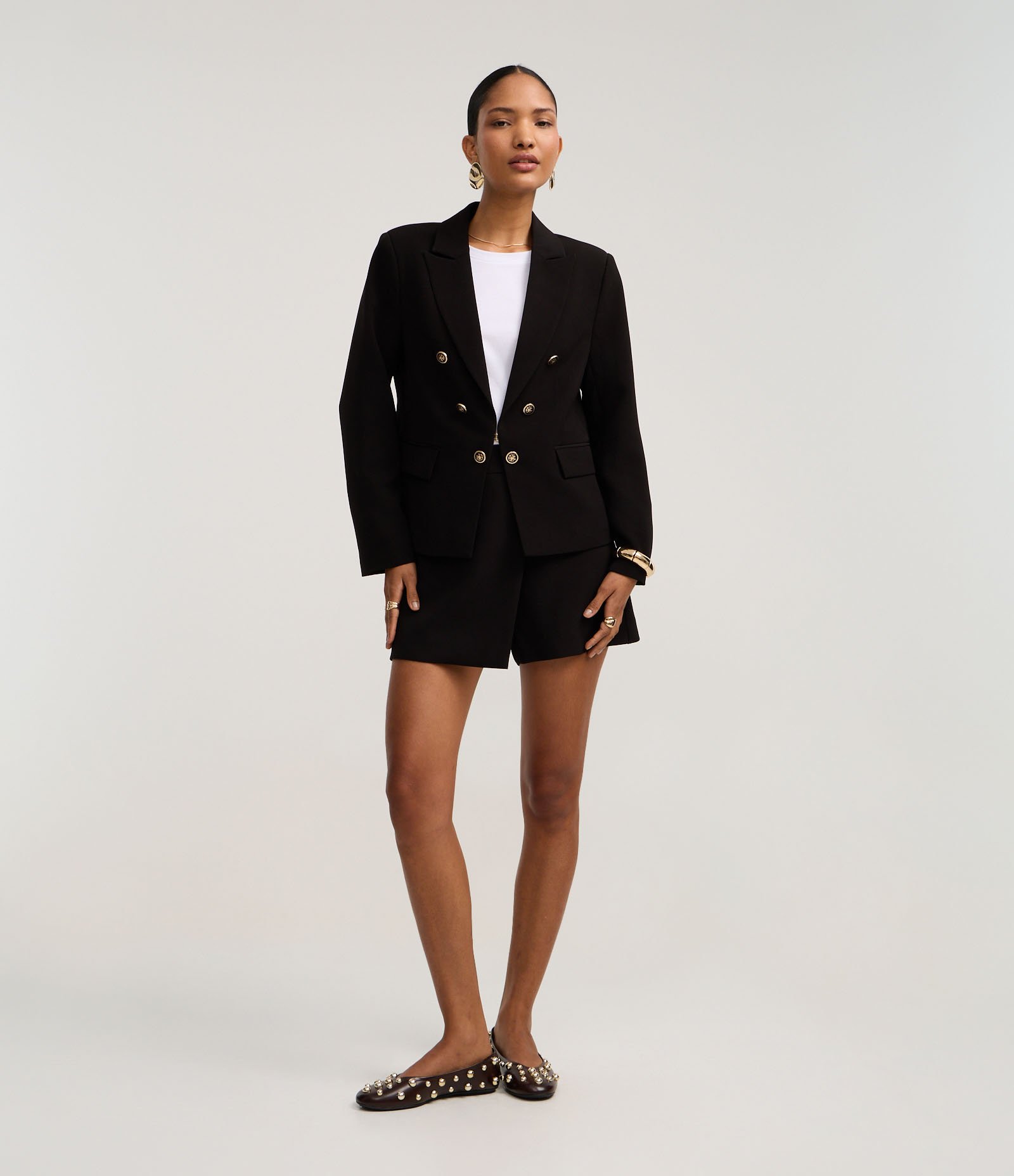 Blazer Slim Alfaiatado com Botões Diferenciados Preto 2