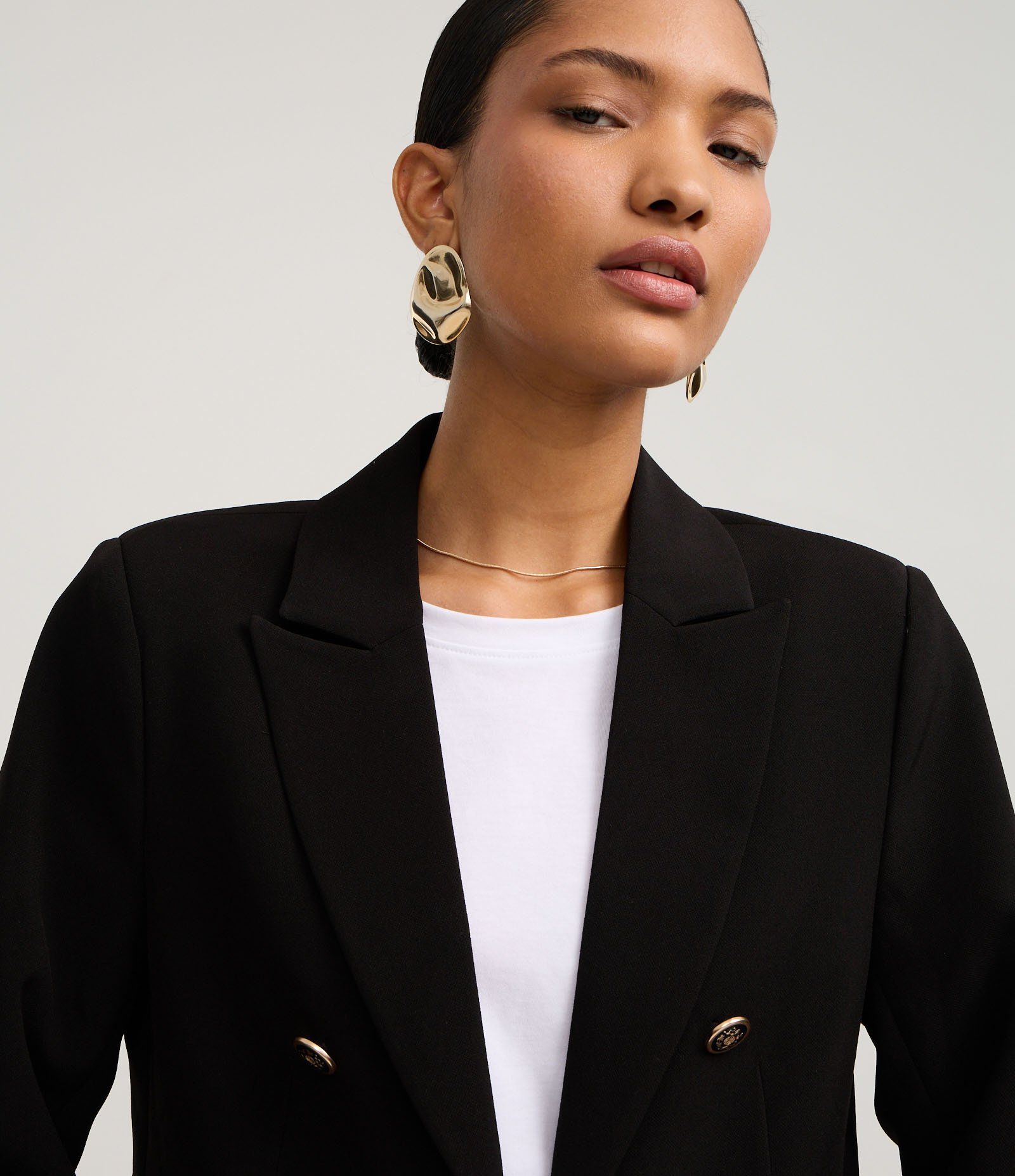 Blazer Slim Alfaiatado com Botões Diferenciados Preto 3