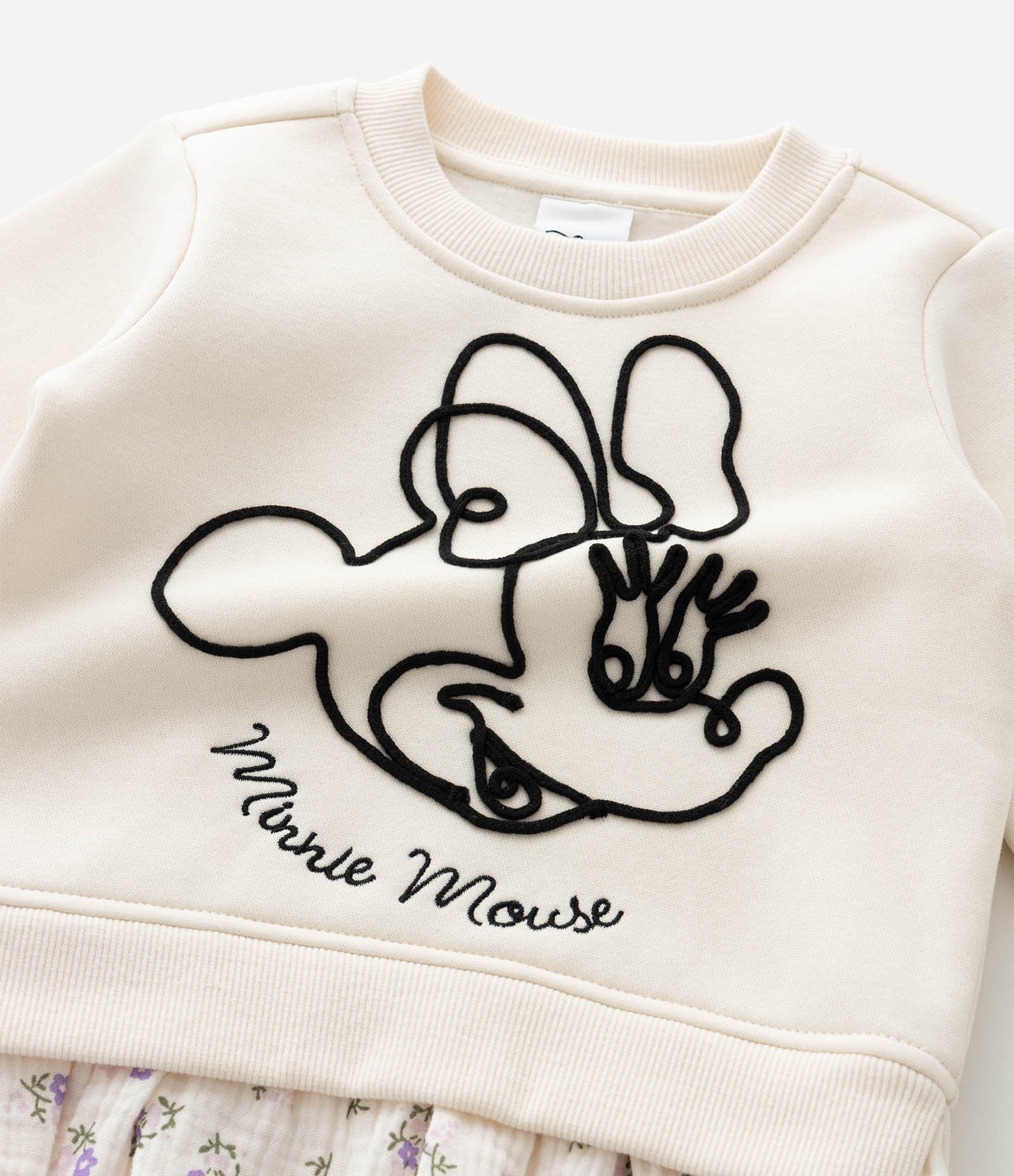 Casaco Infantil com Bordado Minnie e Barra de Camisa – Tam 1 a 6 Anos Bege Claro 8