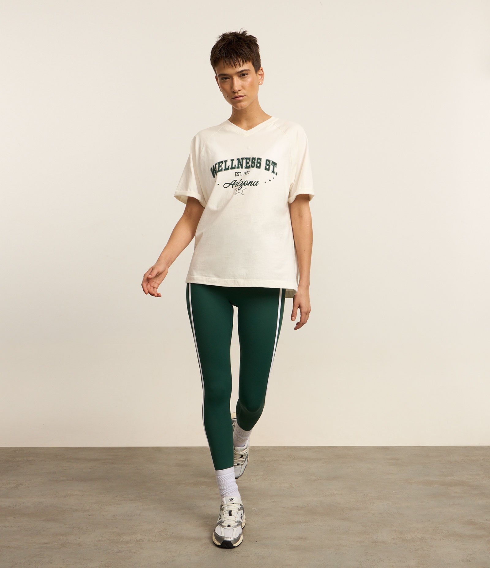 Calça Legging Esportiva em Microfibra com Viés Lateral Verde 2