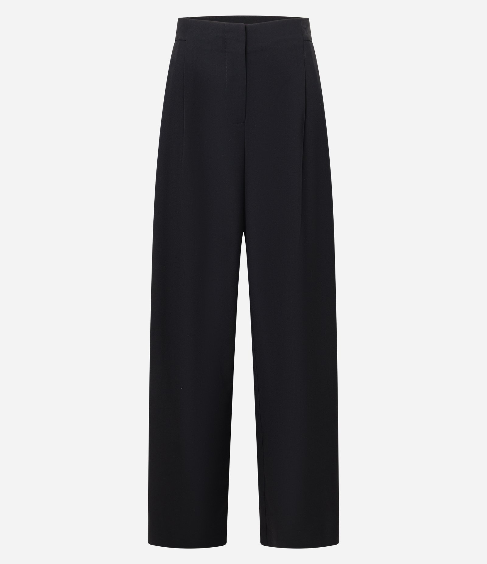 Calça Alfaiatada Cintura Baixa com Pregas e Cós Ajustável Preto 10