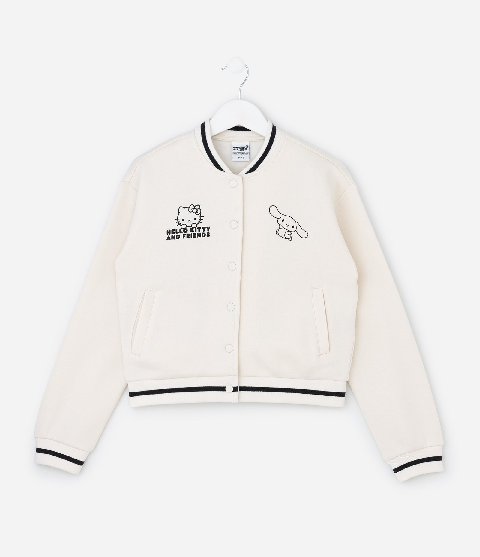 Jaqueta Infantil Regular com Estampa Hello Kitty And Friends Tam 5 A 14 Off White 1