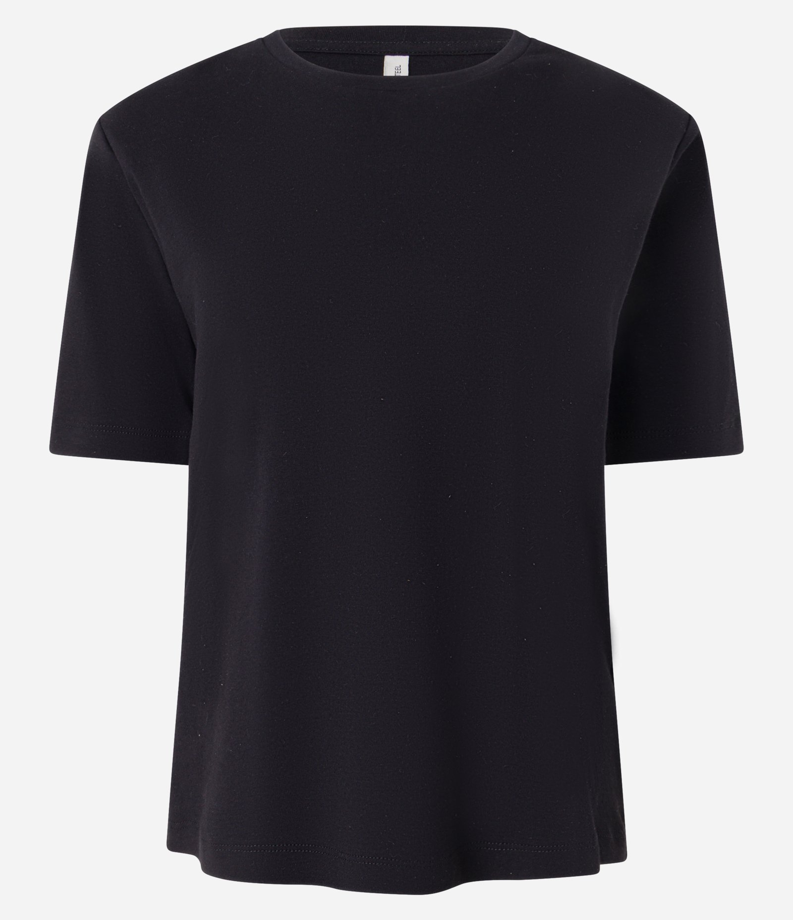 Blusa T-shirt com Ombreiras Cinza Escuro 4