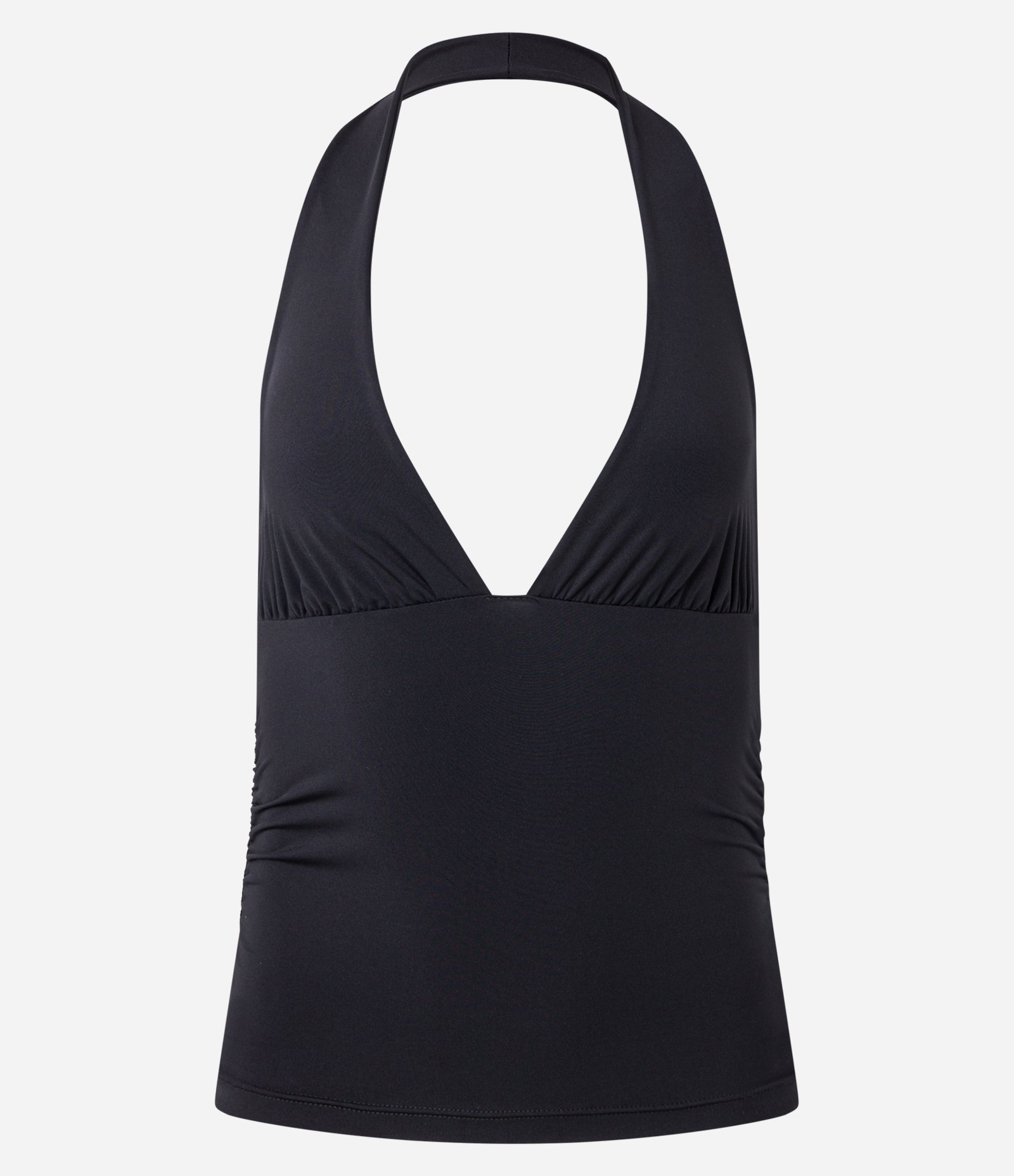 Blusa Frente Única com Franzidos Laterais Preto 4