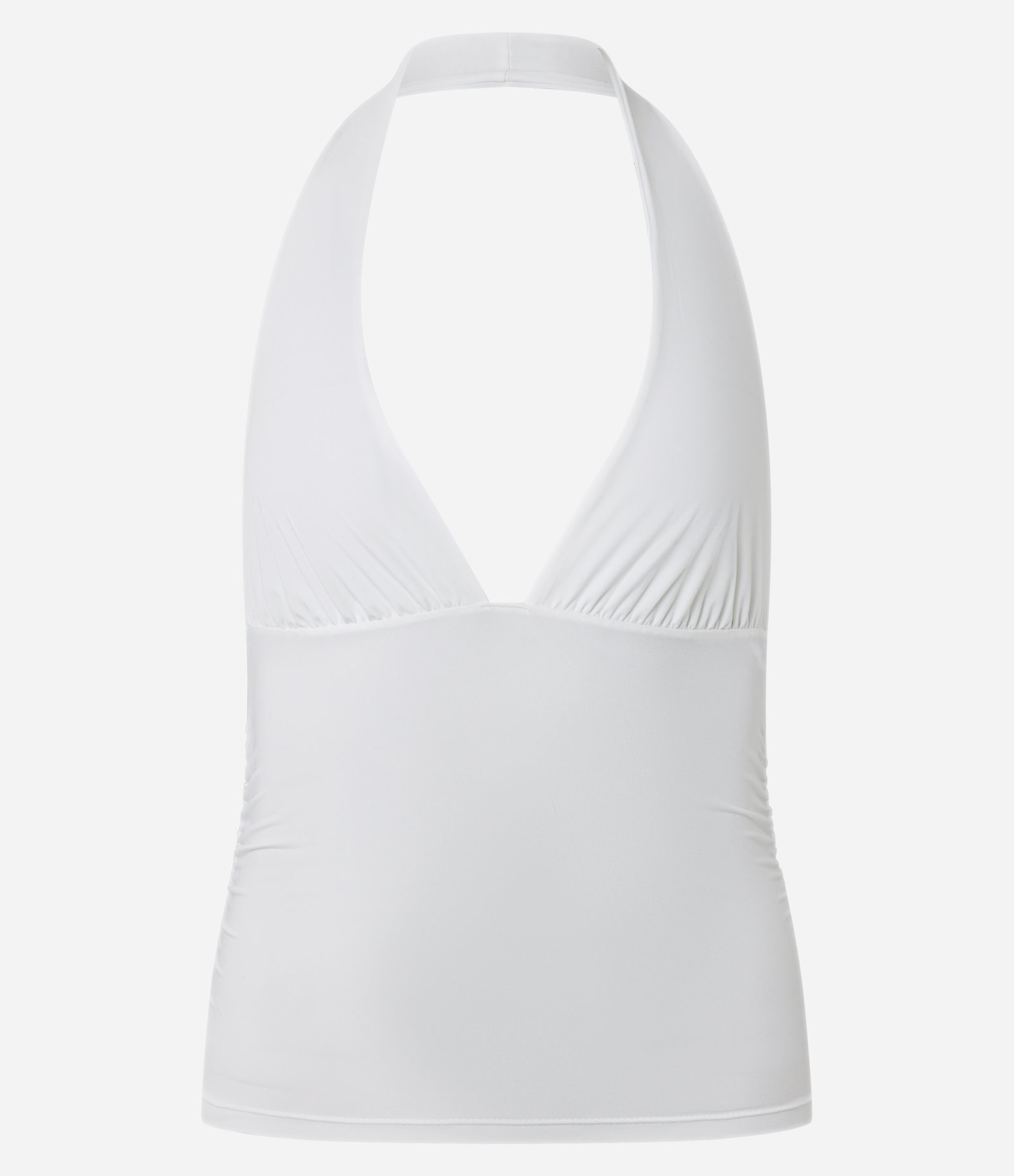 Blusa Frente Única com Franzidos Laterais Branco 4