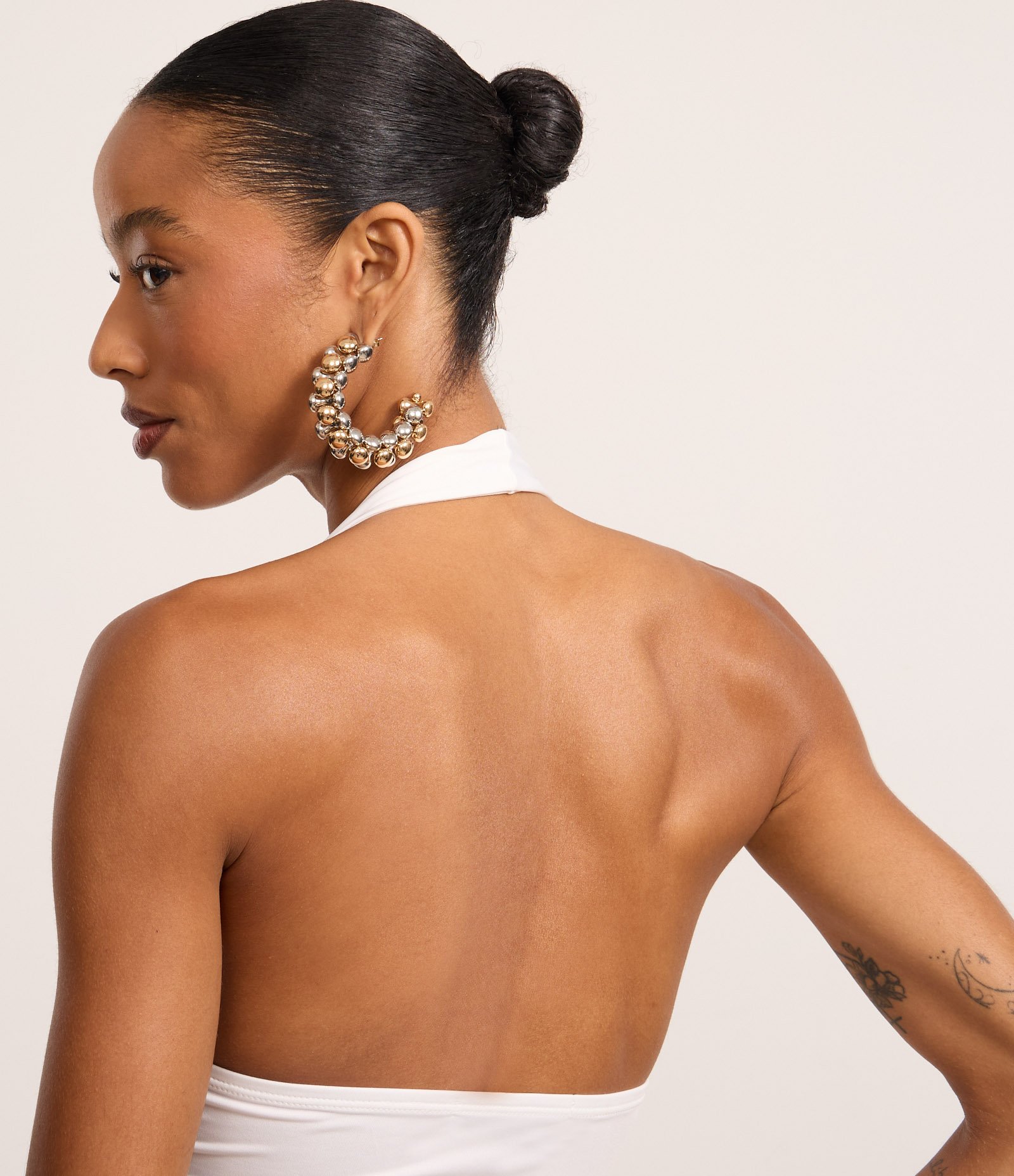 Blusa Frente Única com Franzidos Laterais Branco 3